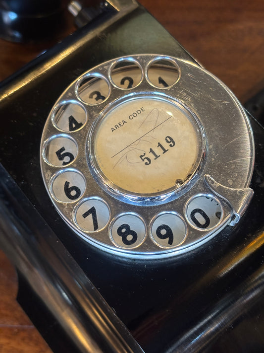 Vintage Australian PMG 400 Series Black Bakelite Telephone with Rare G.E.C. Bell Box | 1950s–60s Retro Rotary Phone | Telecom Australia