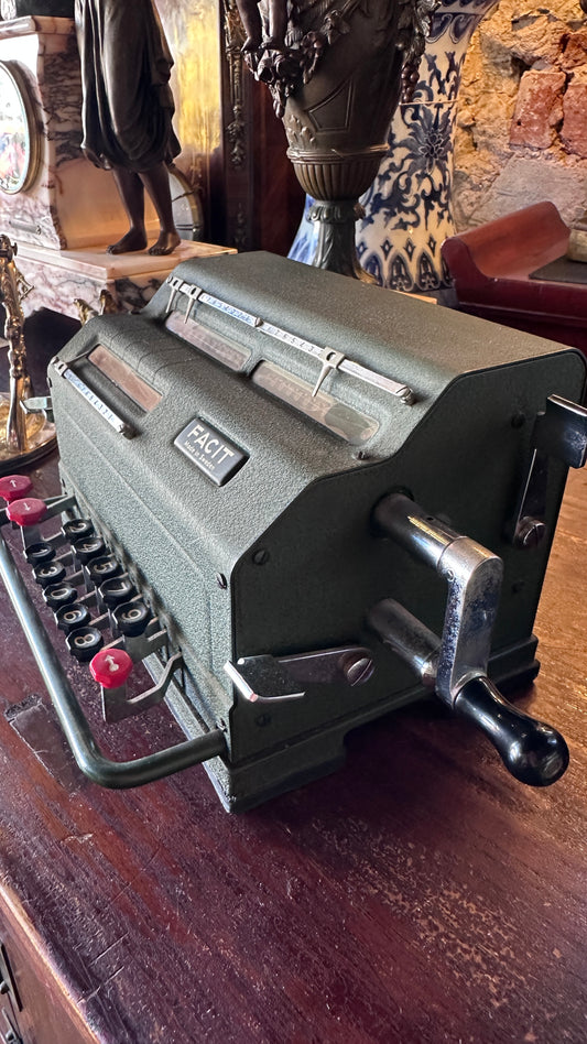 Vintage Facit Mechanical Calculator - Model NTK / C1-13 Made in Sweden - Mid-Century Industrial Antique