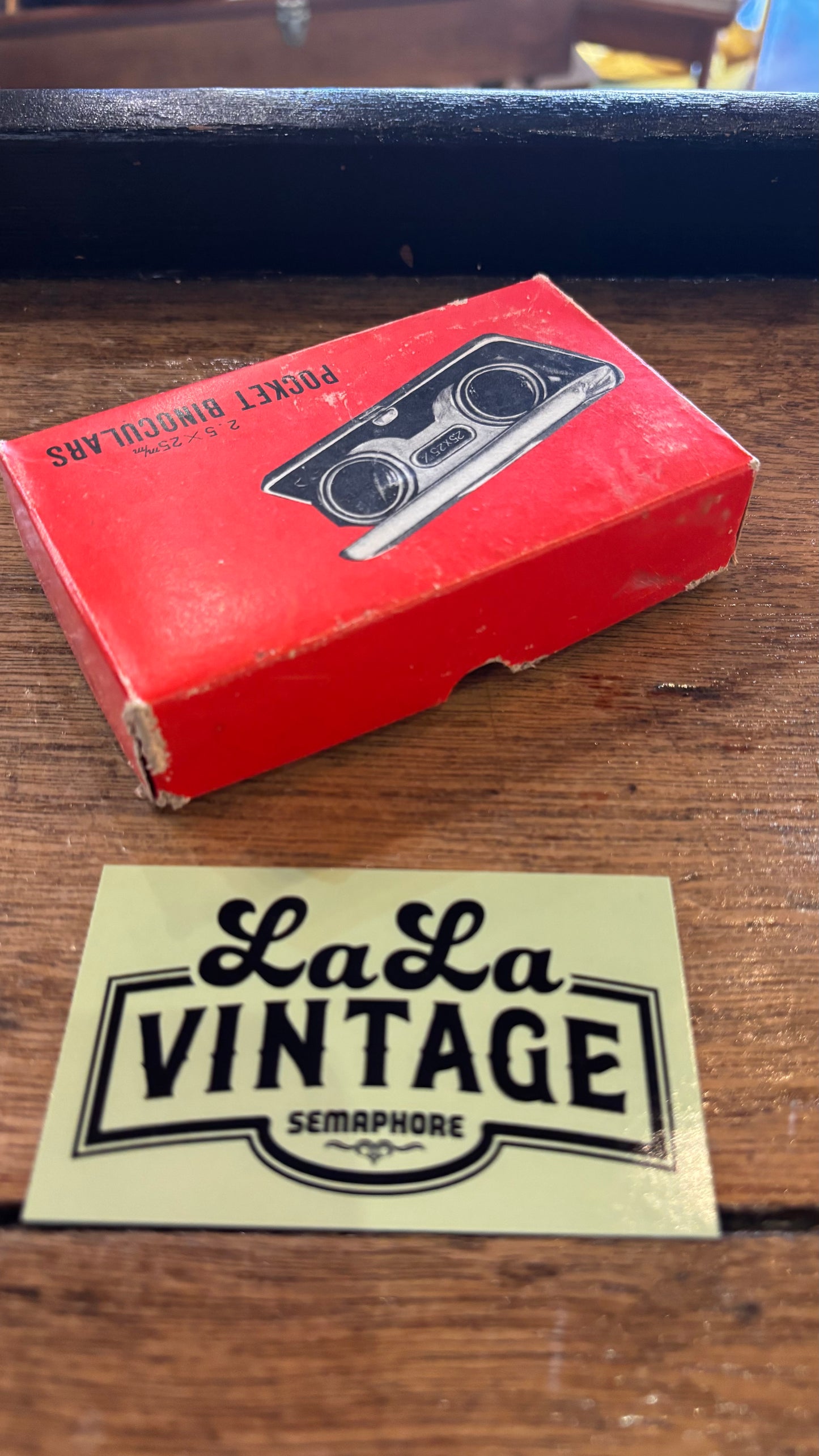 Vintage Japanese Pocket Binoculars – 2.5x25 Sport Glass with Original Box