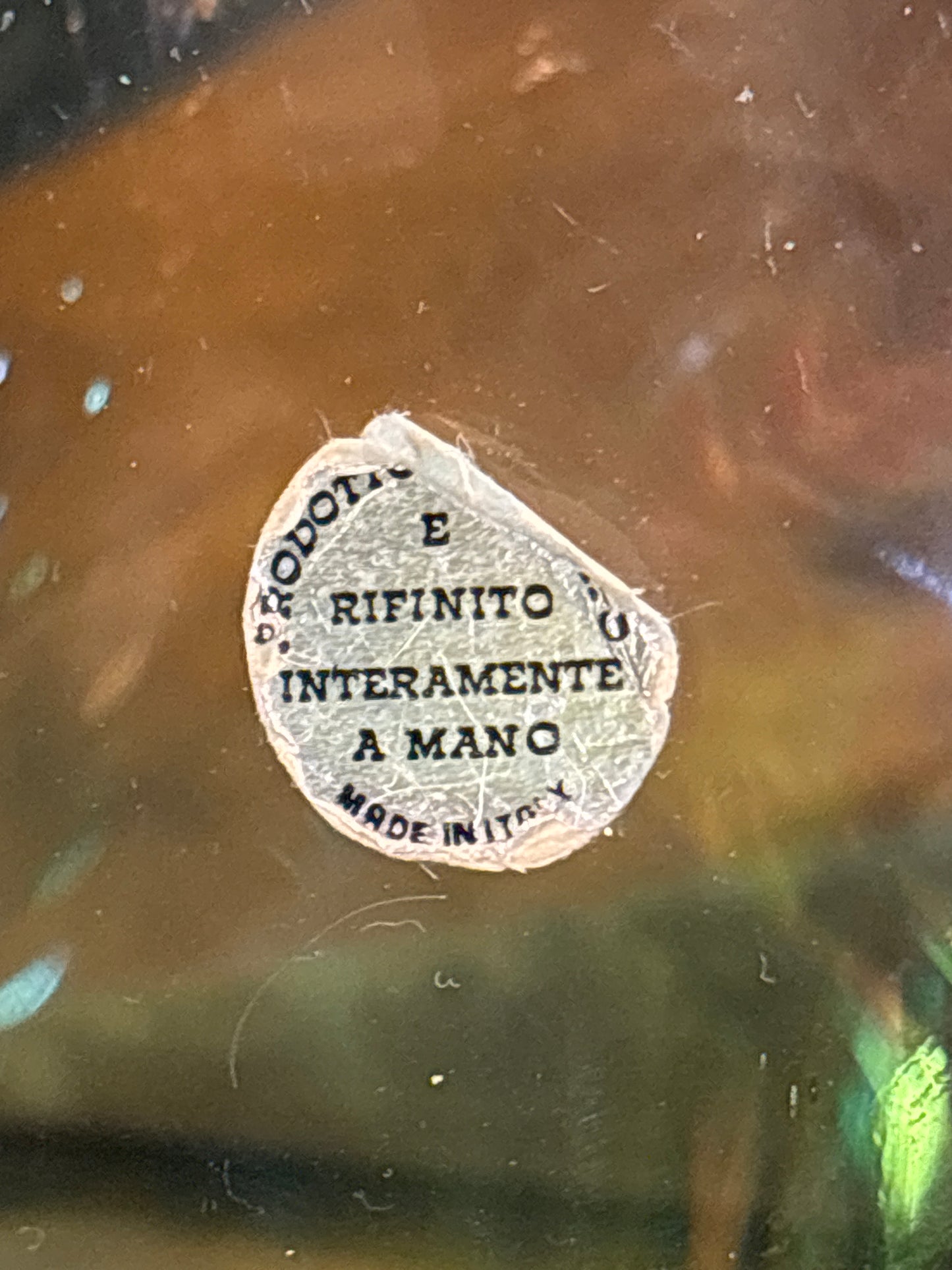 Vintage Italian Green Glass Centerpiece Bowl with Silver Base – Robean – Handcrafted Rococo Style, 35cm