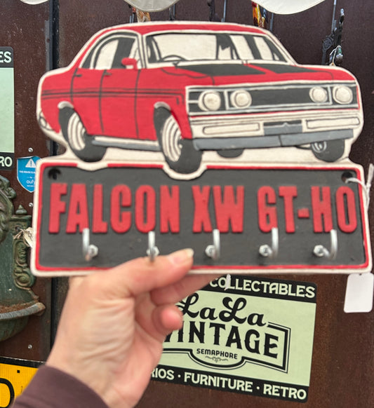 Vintage style Cast Iron Falcon XW GT-HO Key Rack