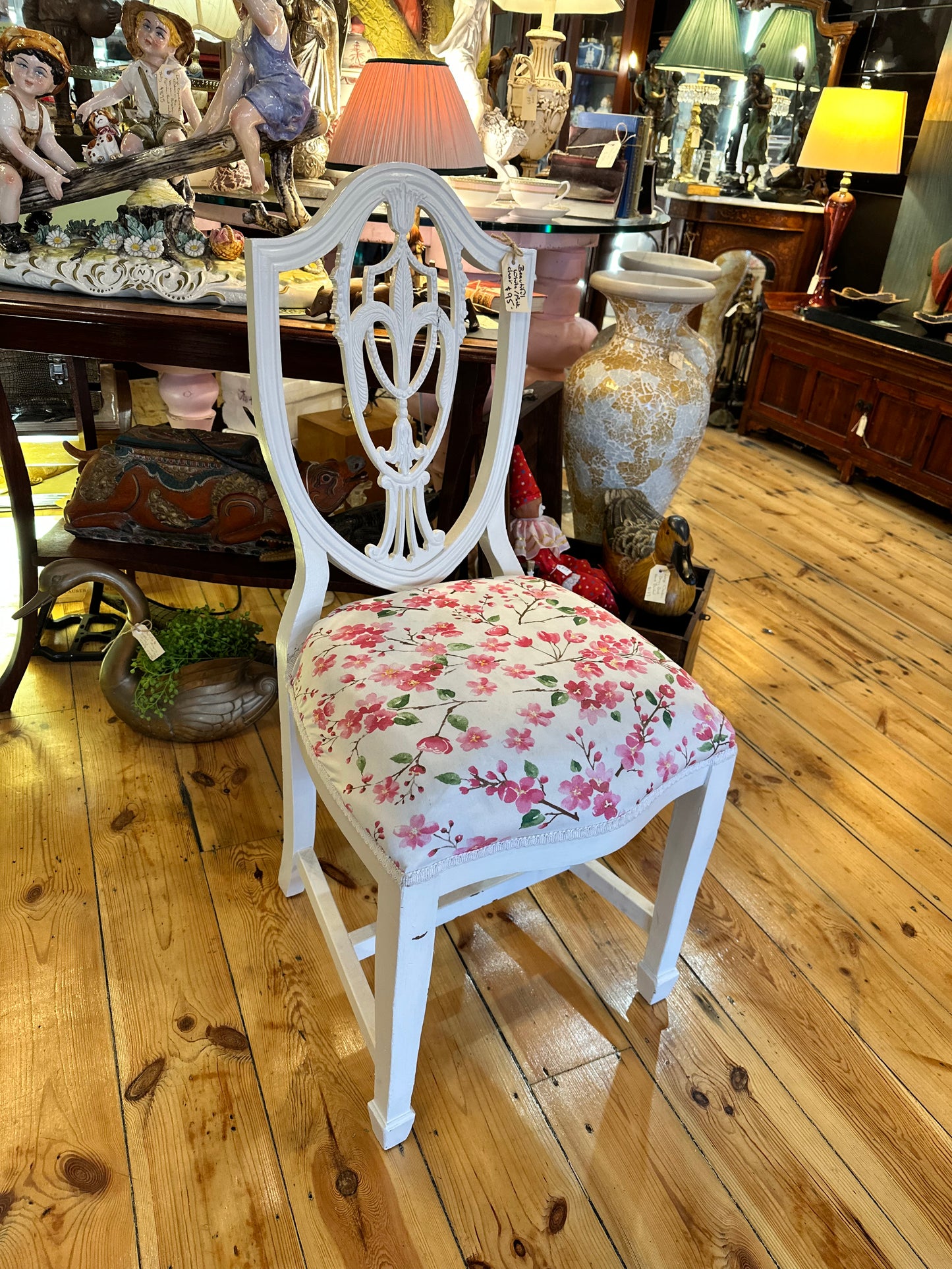 Chair - Vintage Shield Back with beautiful upholstery