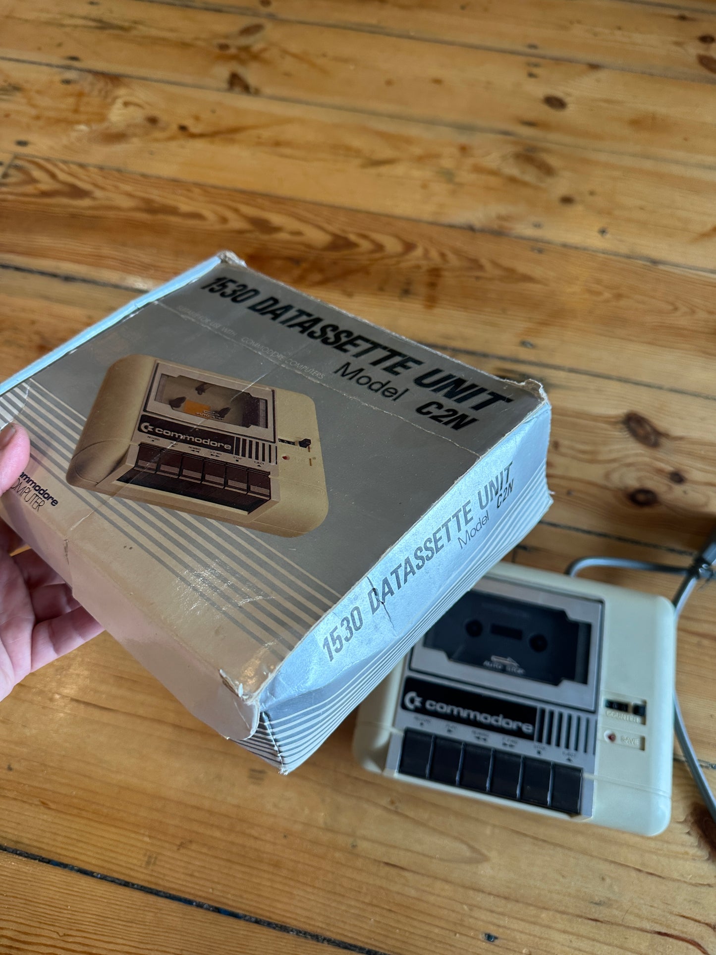 Vintage Commodore 1530 Datasette Unit, Model C2N with Original Box