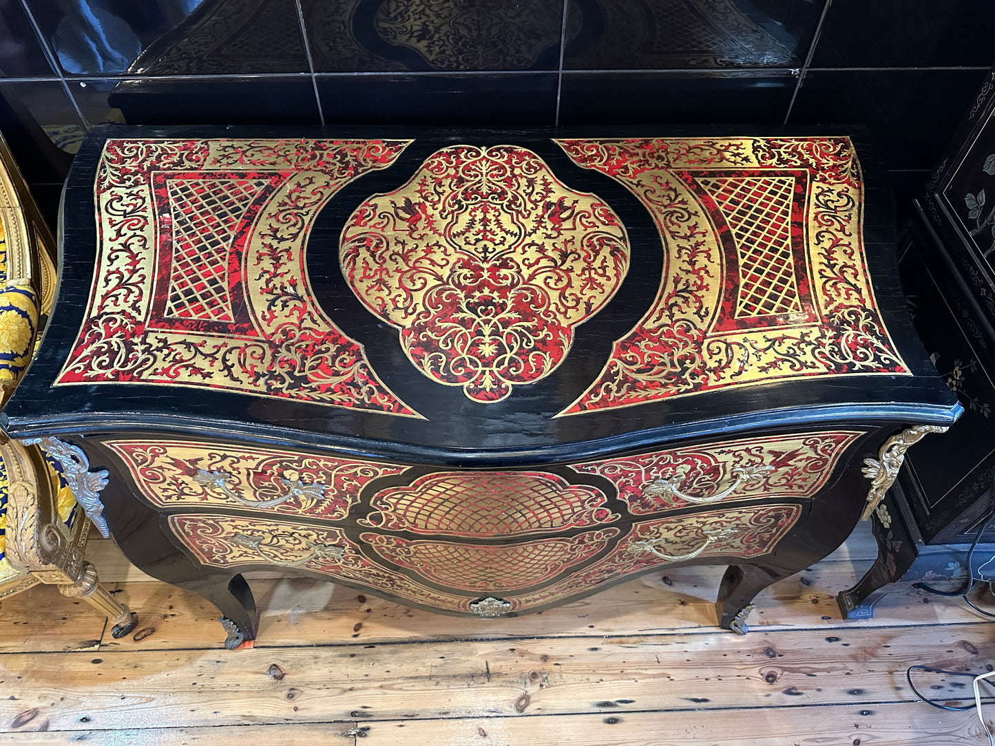 Baroque Boulle/ Louis XIV style chest of drawers or commode