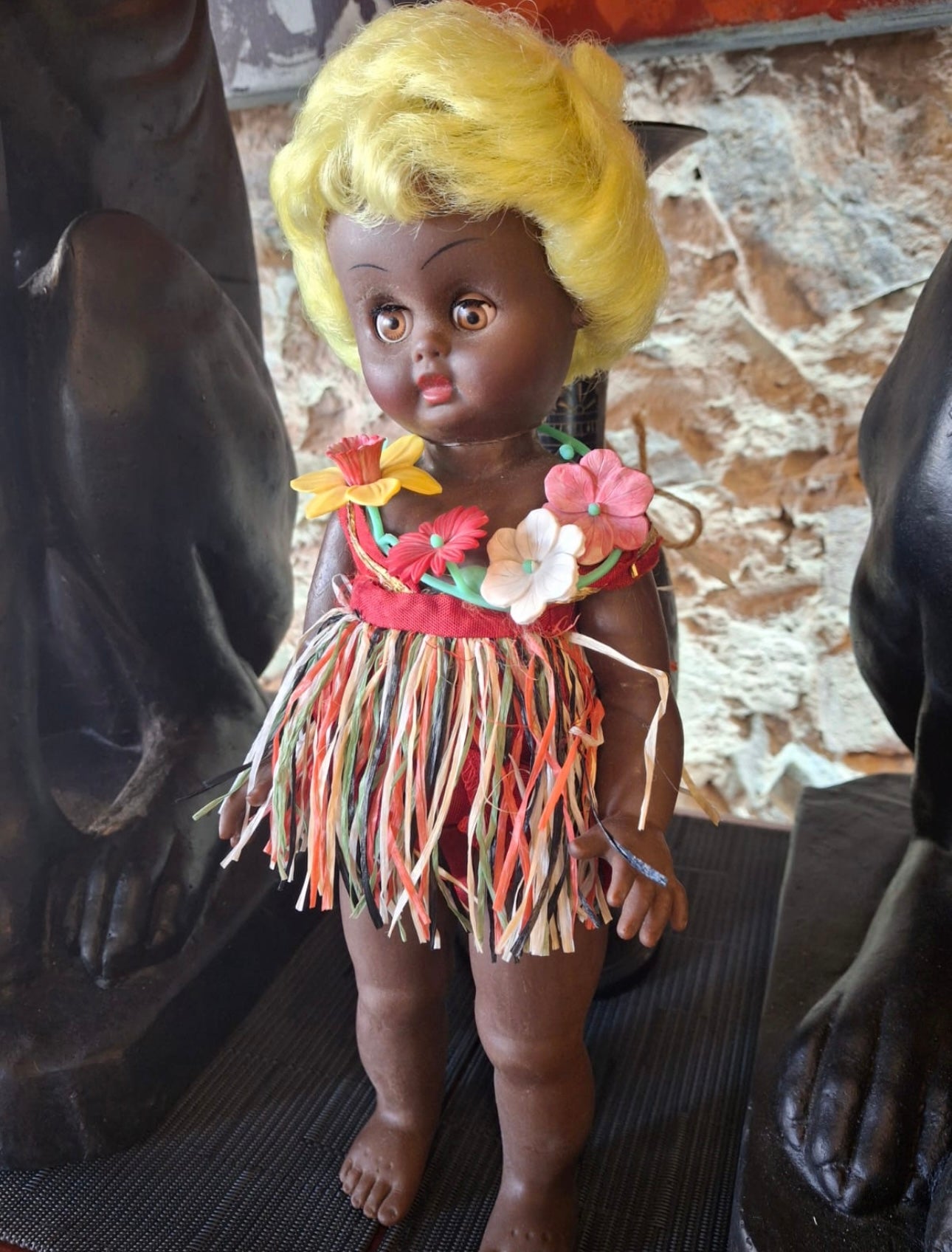 Mid Century Hula Doll, Rare, Rubber/Latex