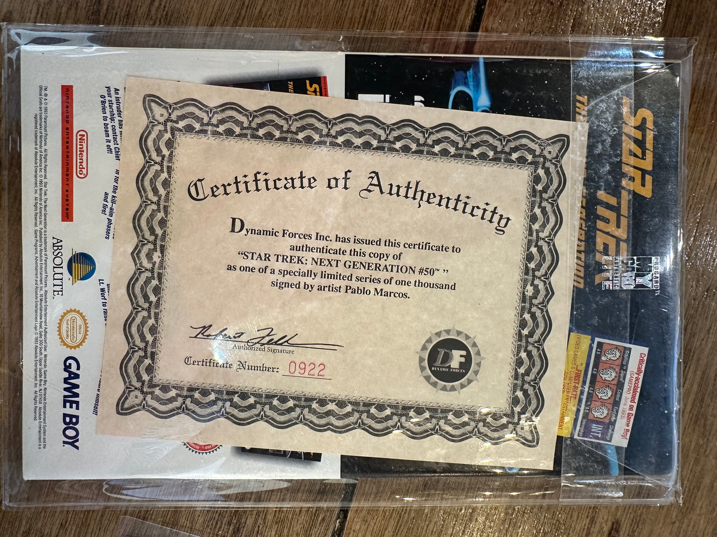 “Star Trek: The Next Generation" comic book, a Special Signed issue published in September 1993.