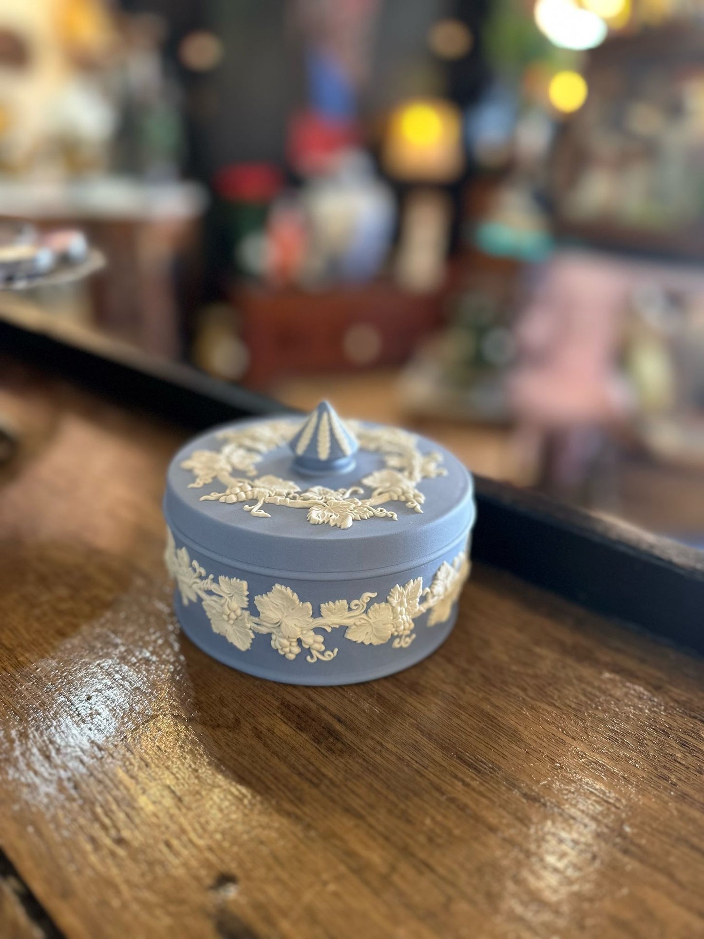Wedgwood Blue Jasperware Trinket Box