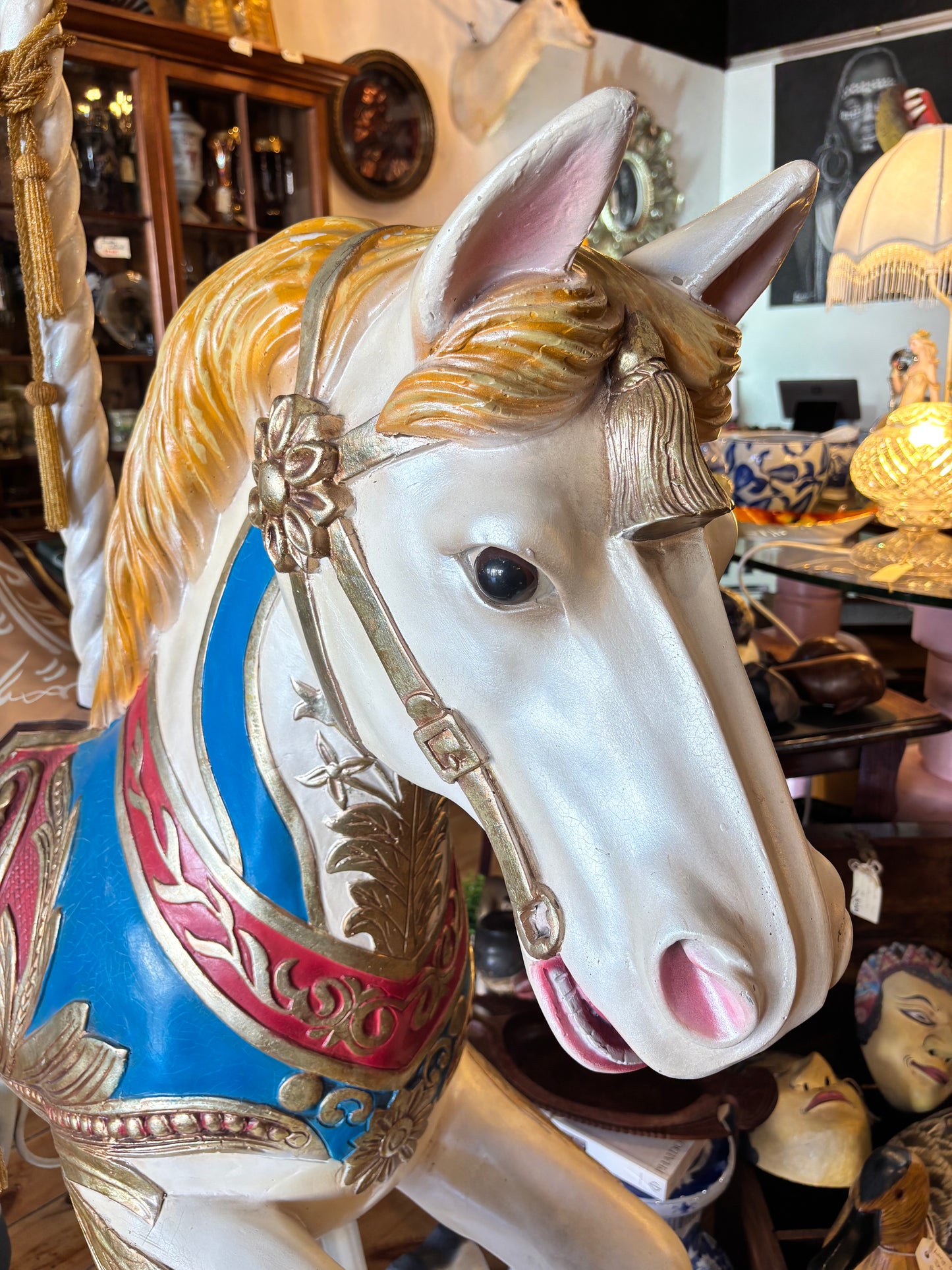 Gorgeous Fibreglass Carousel Horse Statue - Full-size & Detailed