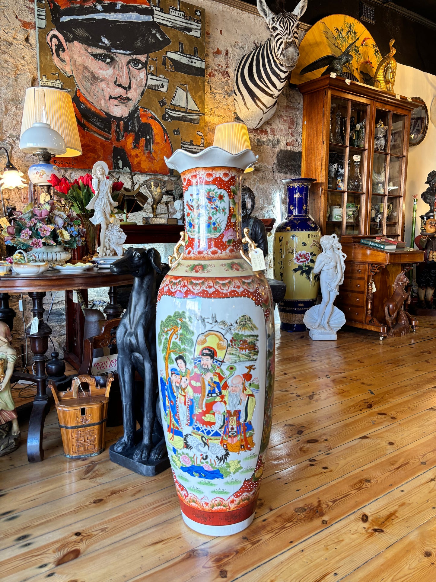 Floor Vase Chinese Hand Painted