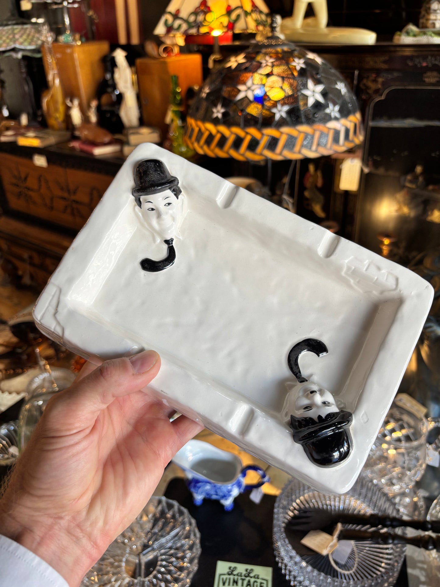 Vintage Laurel & Hardy Ashtray