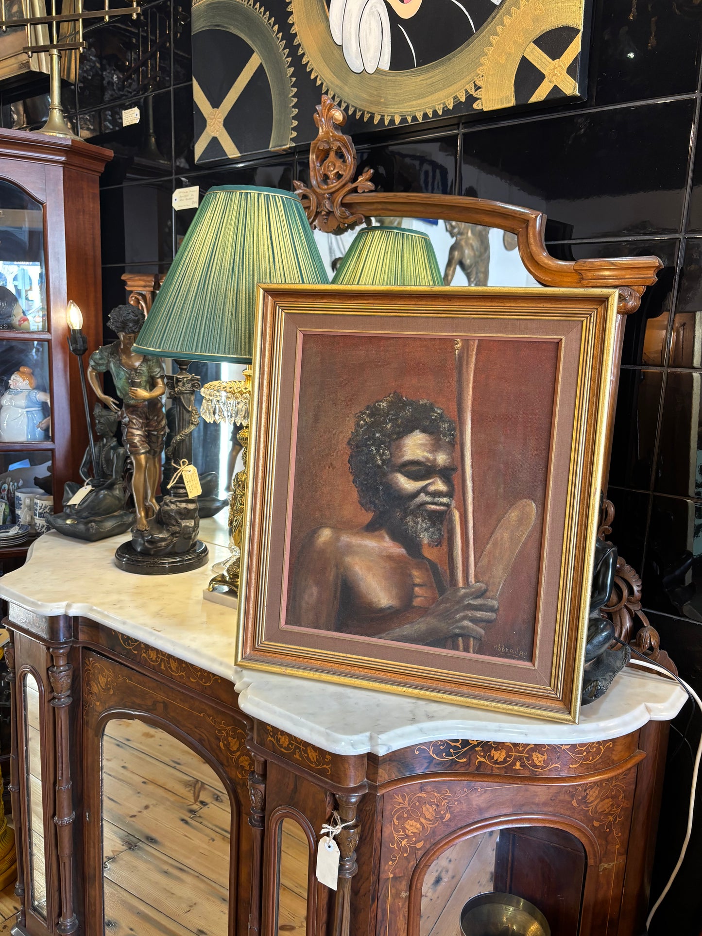 Aborigine - Original Oil Painting By PK Abberdan