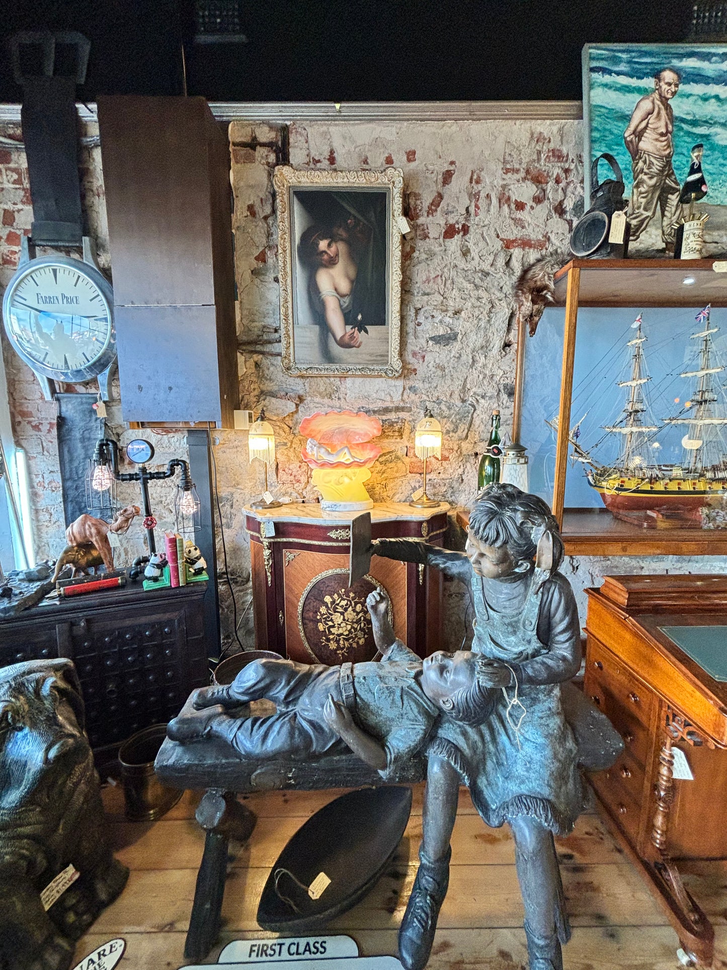 Rare 1950s Italian Venus Table Lamp – Alabaster and Marble Masterpiece