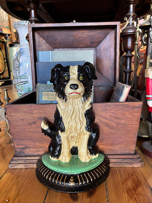 Border Collie Dog Cast Iron Doorstop