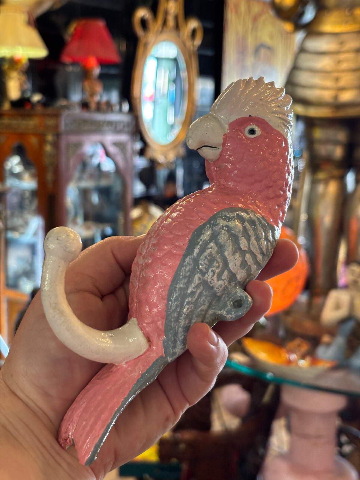 Cast Iron Pink Galah Wall Hook – Priced Each (Many Available)