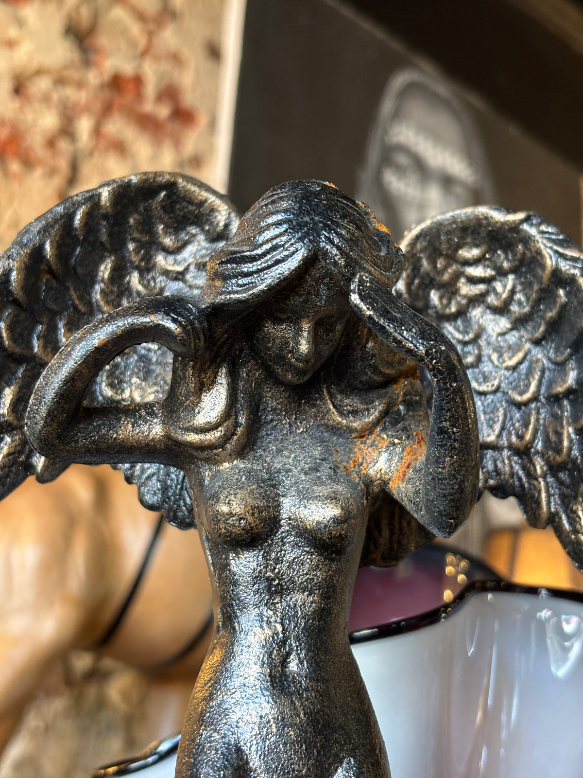 Cast Iron Winged Women