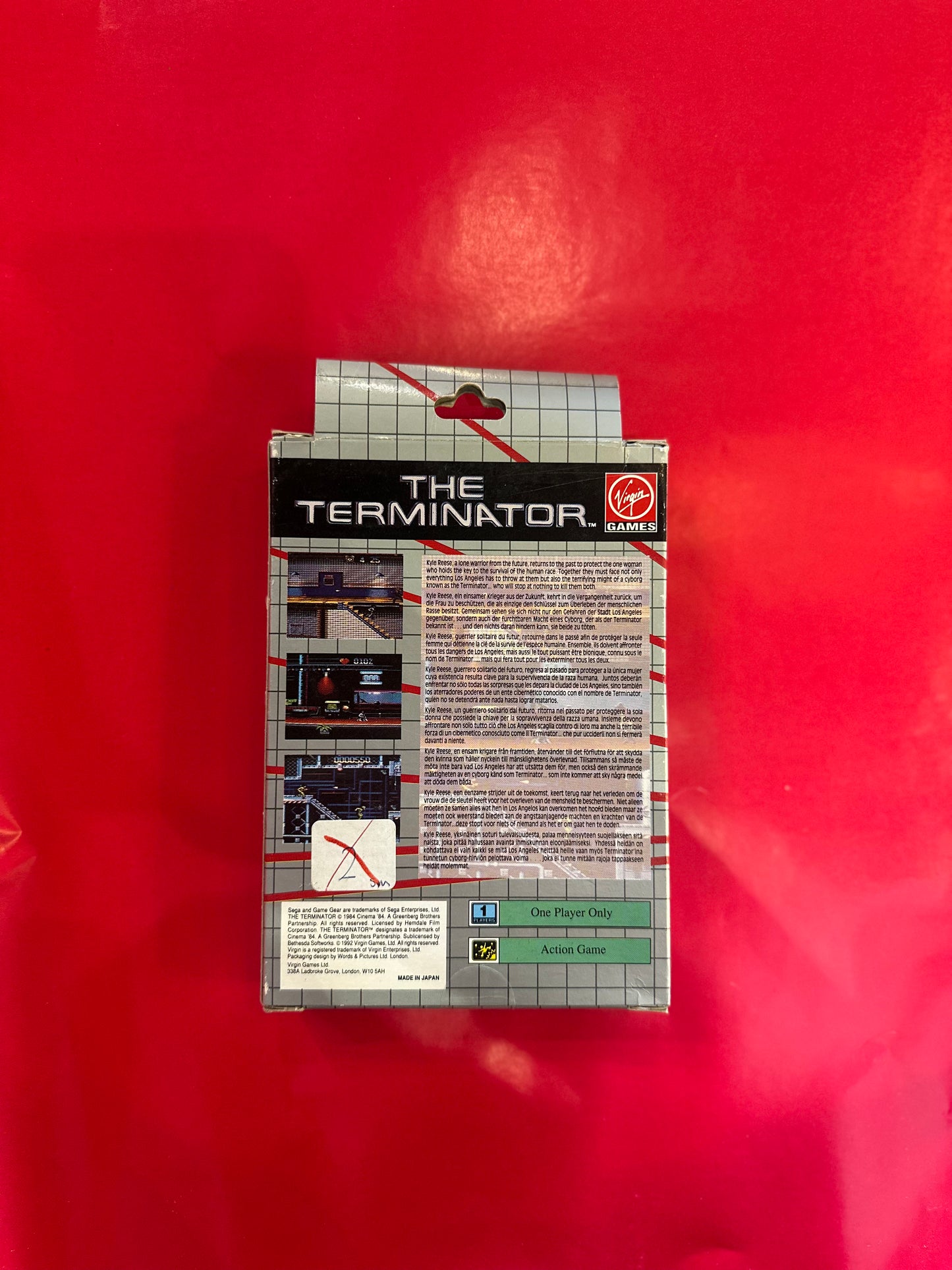 The Terminator Sega Game Gear (1992) Retro Video Game – Boxed with Protective Case (Virgin Games)