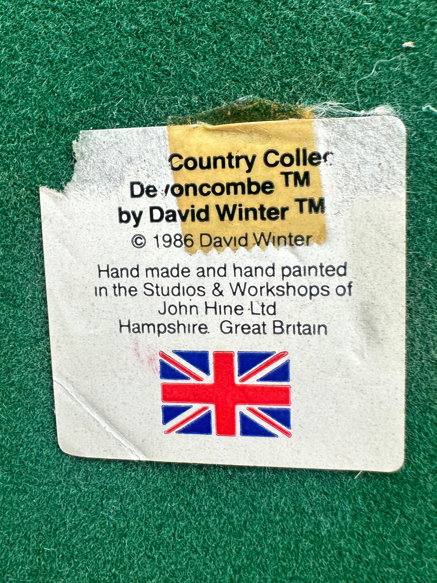 Vintage David Winter Cottages Devoncombe 1986 | West Country Collection Hand-Painted Miniature British Figurine