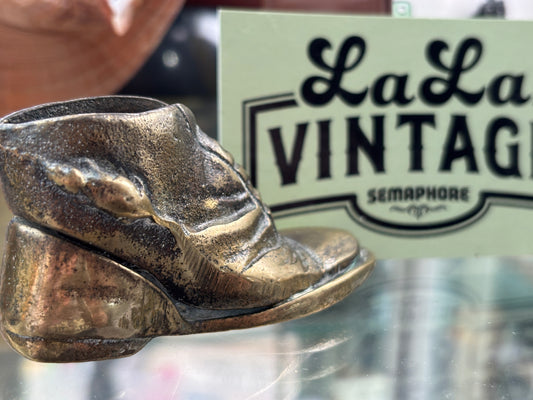 Vintage Brass Lace Up Boot