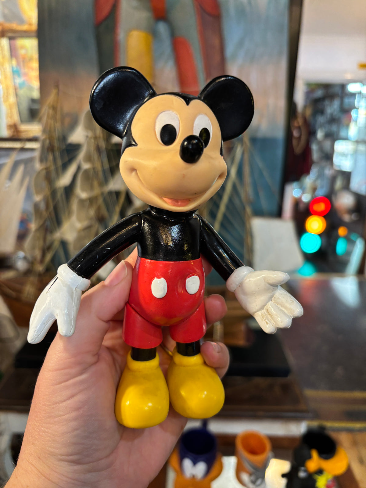 Vintage Mickey Mouse Figure – Classic Red Shorts & Yellow Shoes