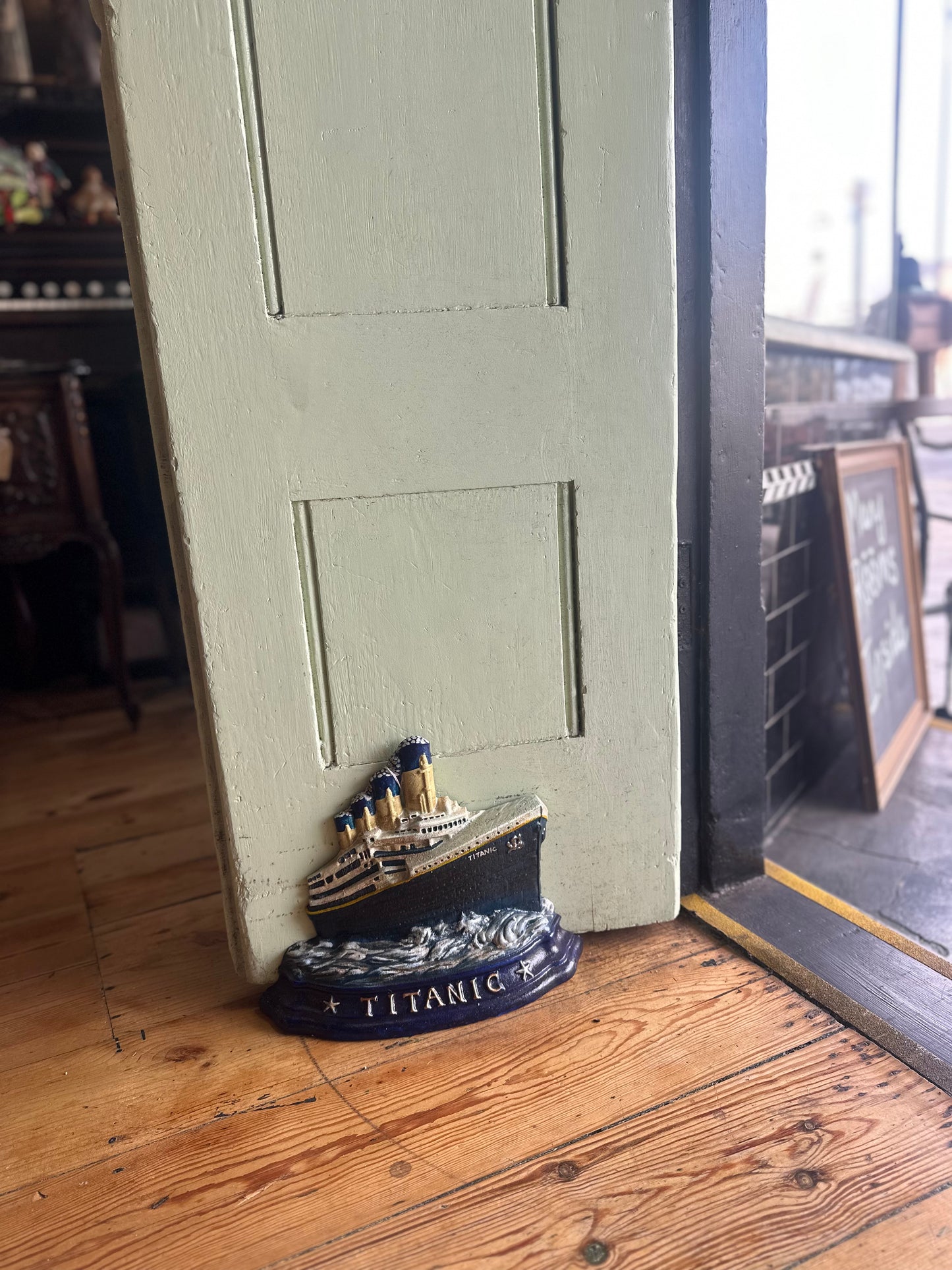 RMS Titanic Cast Iron Doorstop | Vintage Style Nautical Door Stop