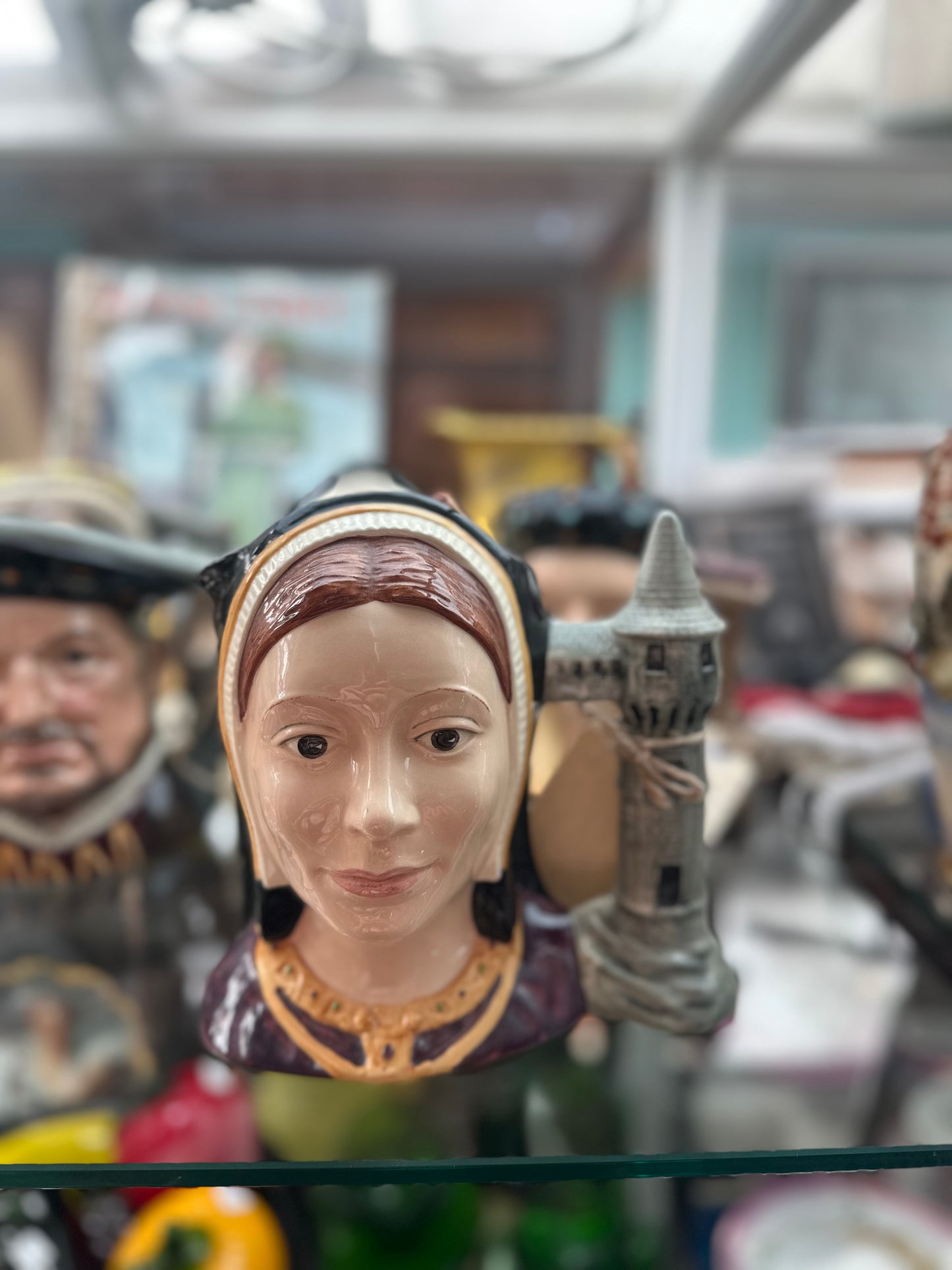 Royal Doulton Catherine of Aragon Character Jug D6643 – Vintage 1975 Figural Pottery – Collectible Ceramic Mug