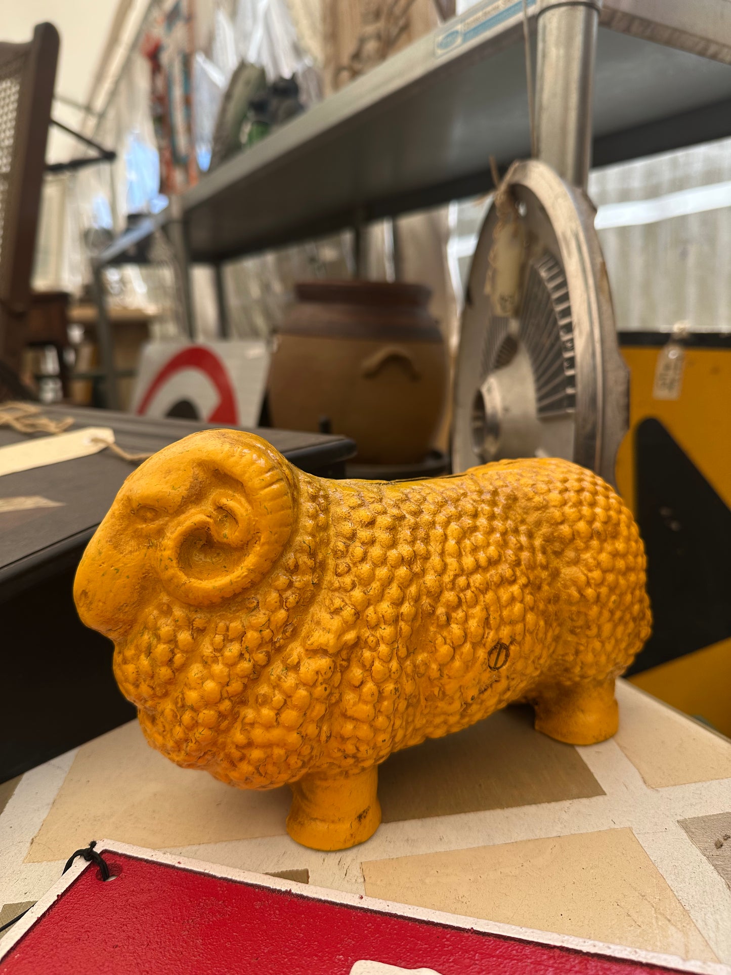 Cast Iron Golden Fleece Coin Bank