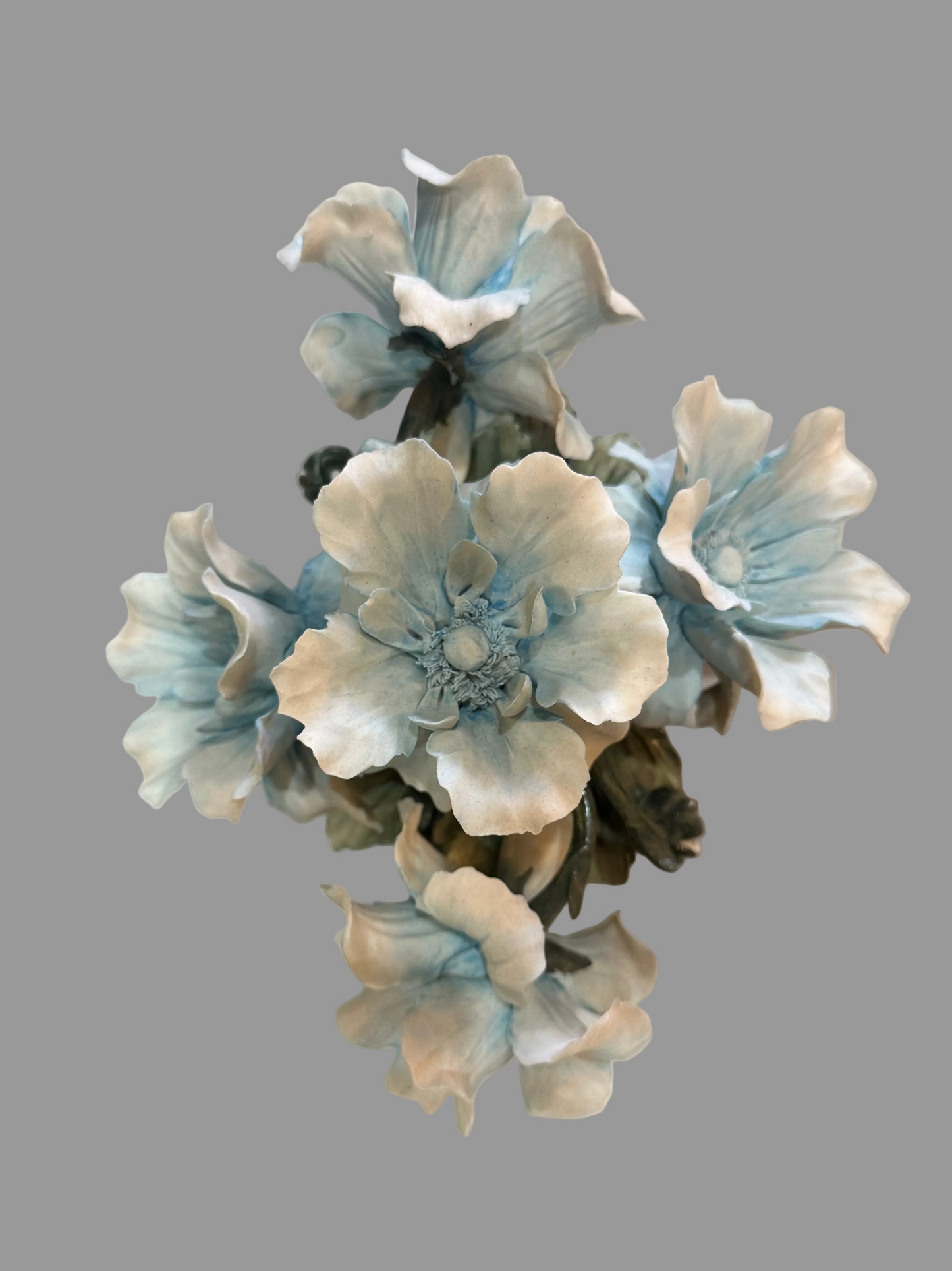 Vintage Porcelain Floral Sculpture / Capodimonte-Style Flower Arrangement Figurine