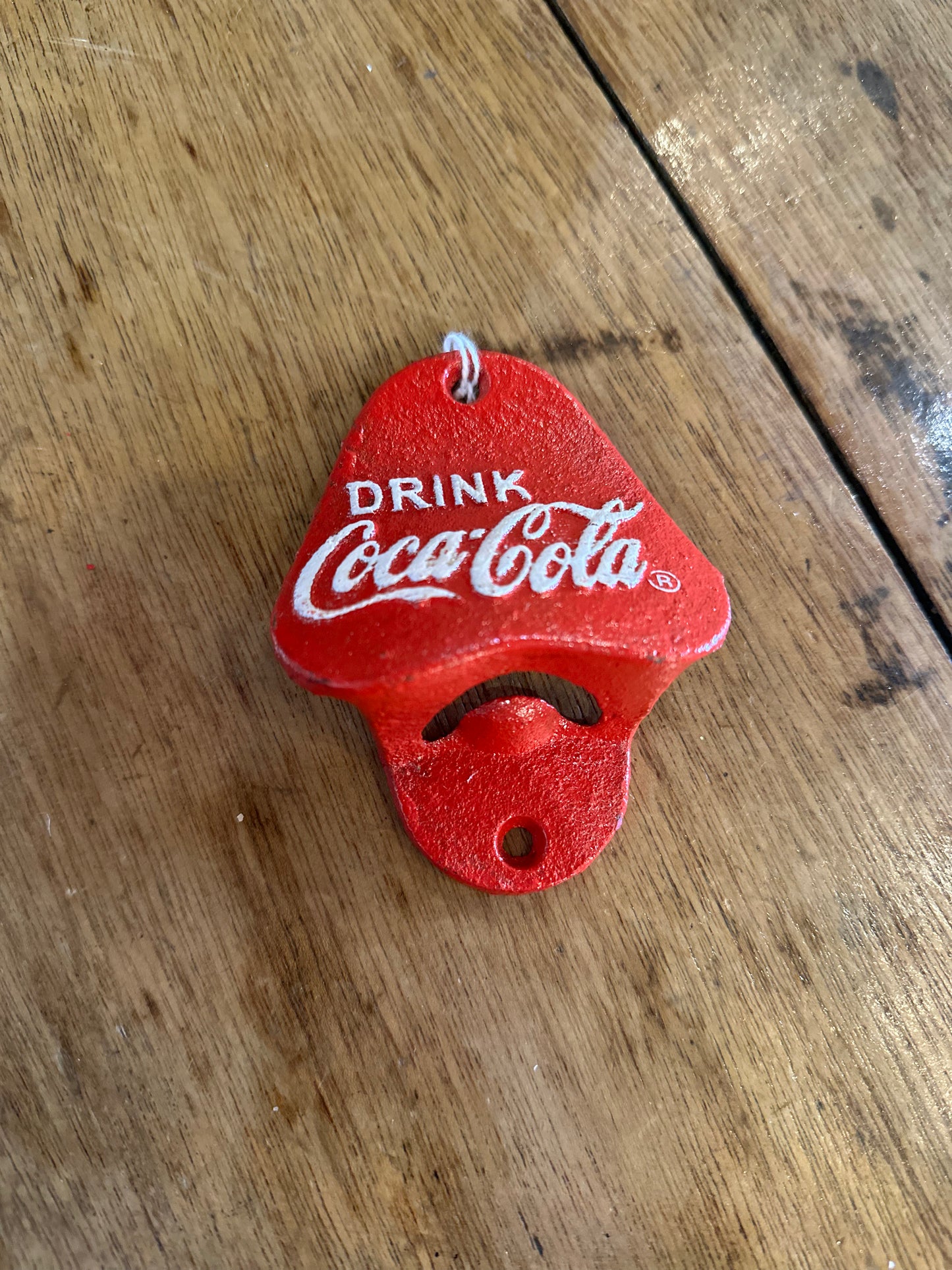 Cast Iron Red Coca-Cola Bottle Bottle Opener