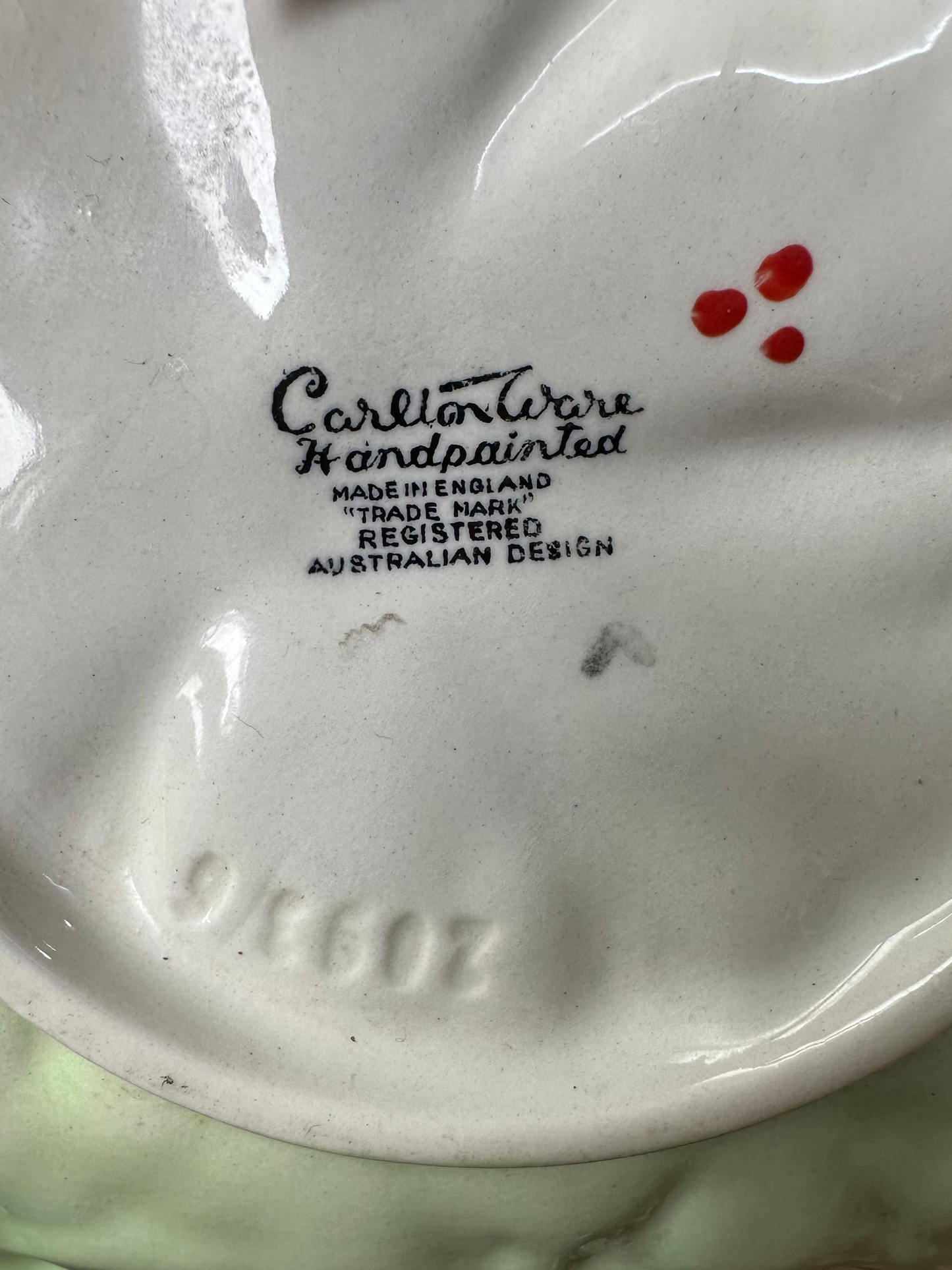 Vintage Carlton Ware Lettuce Leaf & Tomato Plate | Handpainted Australian Design | English Pottery