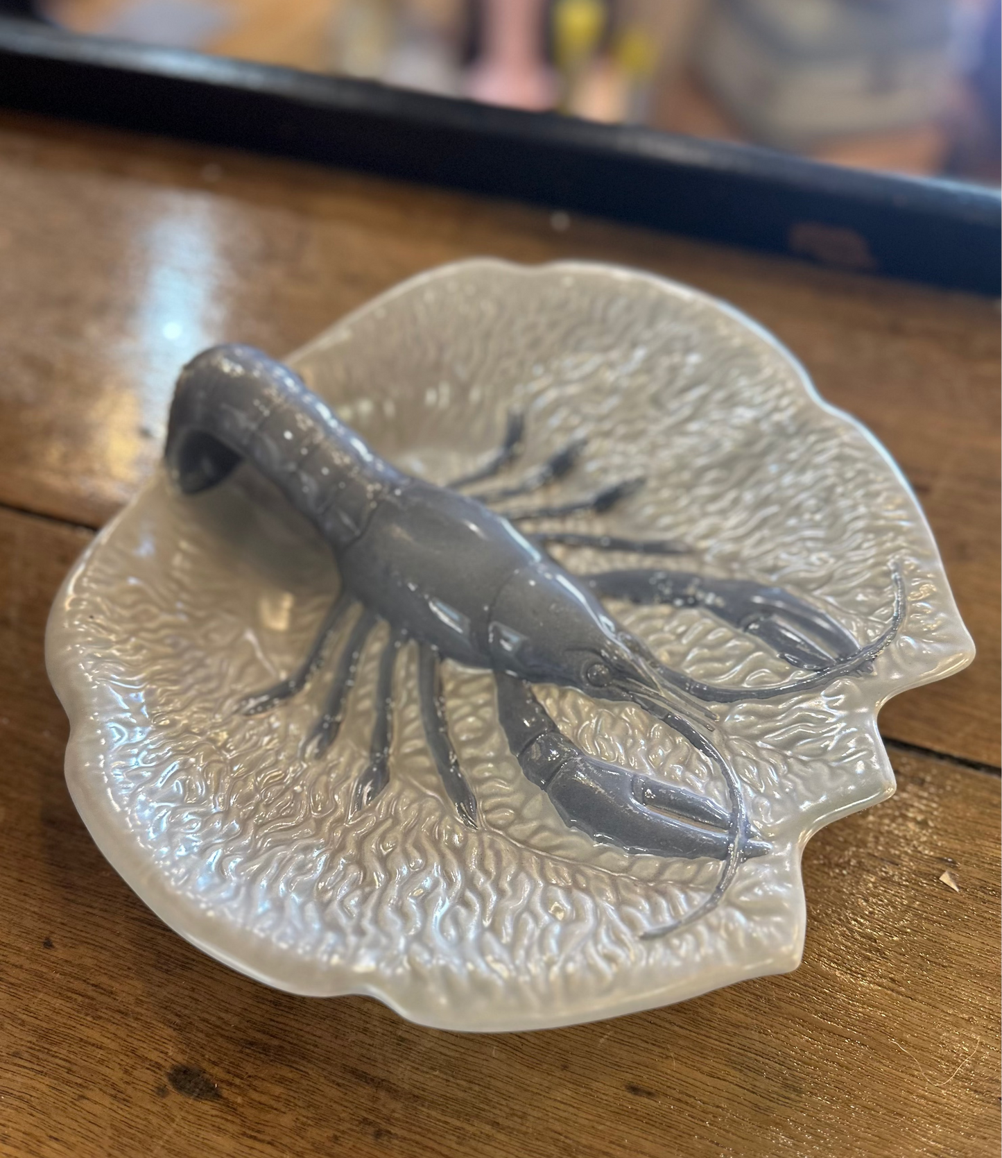Vintage Wembley Ware Crayfish Dish - Pearl Lustre Australian Pottery - Mid-Century 1950s