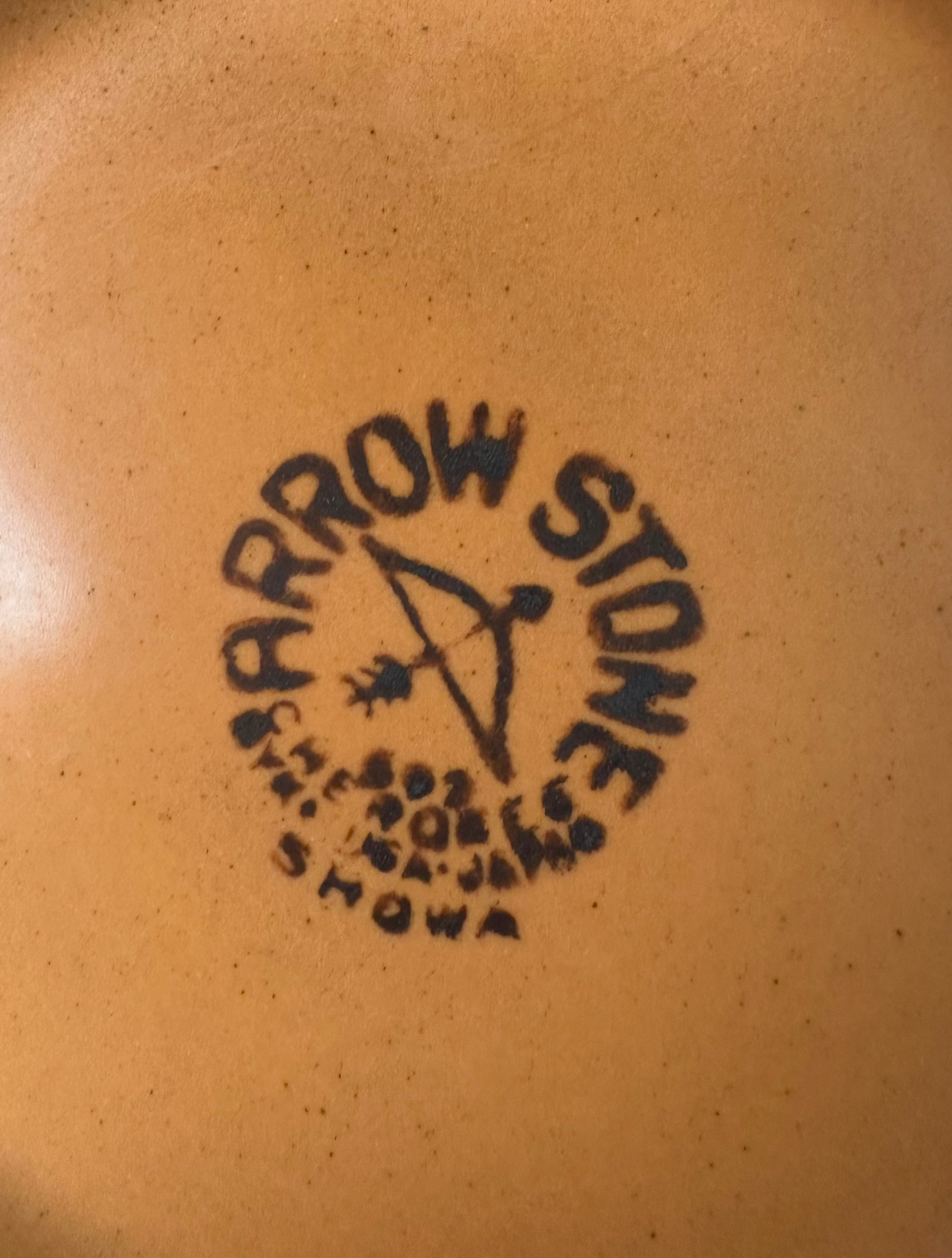 Vintage Arrow Stone by Showa Japan Stoneware Coffee Pot - Mid-Century Modern Teapot - Harvest Gold & Earth Tones
