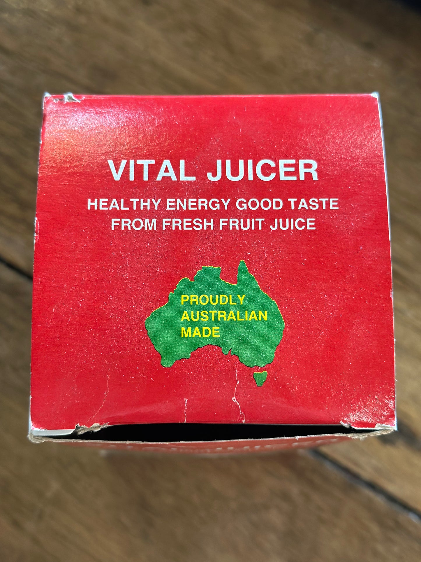 Vintage Vital Juicer Manual Citrus Press | Retro Red & White Kitchen Gadget with Original Box