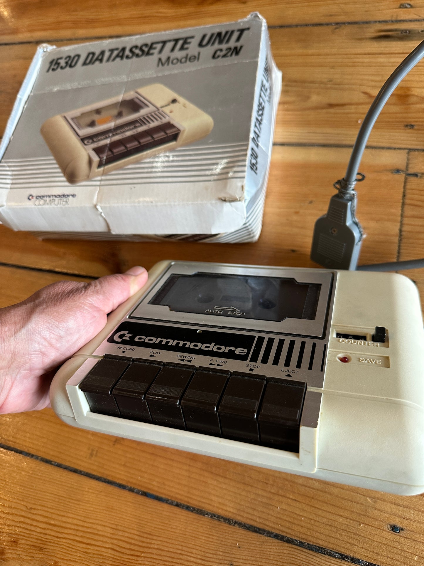Vintage Commodore 1530 Datasette Unit, Model C2N with Original Box