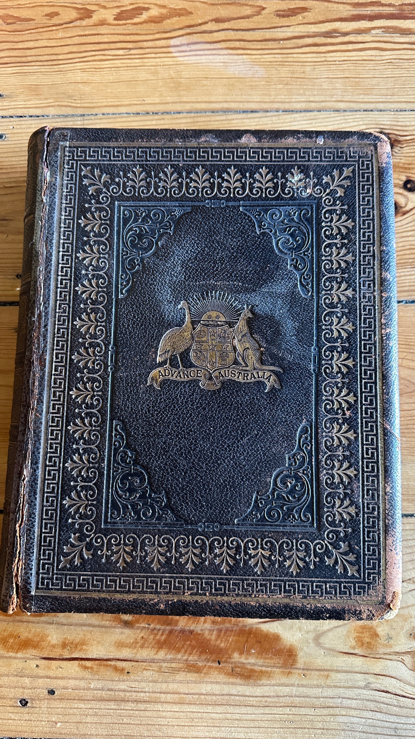 Antique leather-bound 1878 edition of The History of Australasia by David Blair, published by McGready, Thomson & Niven