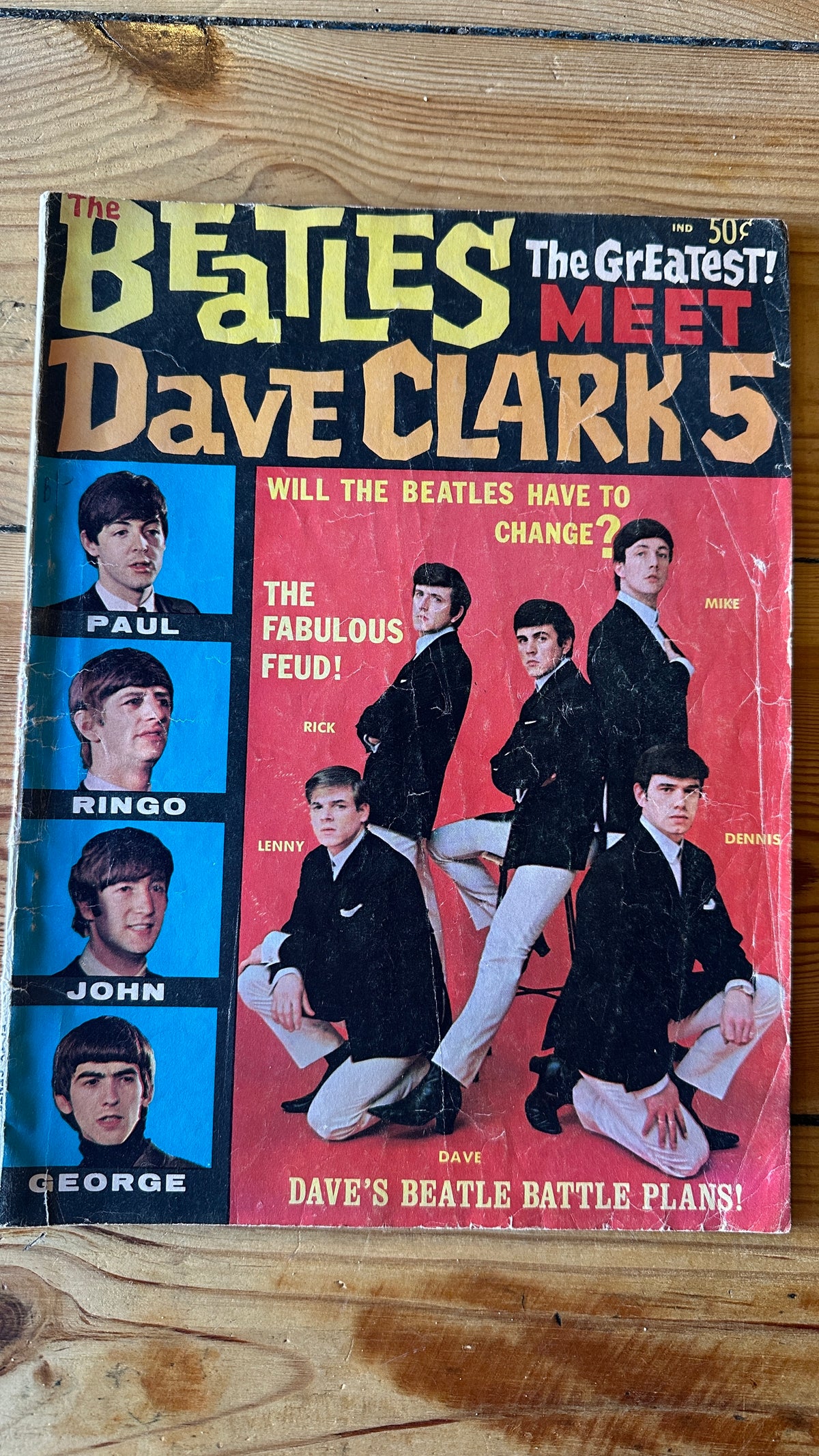 Vintage 1964 The Beatles Meet The Dave Clark Five Magazine | Rare 60s Memorabilia
