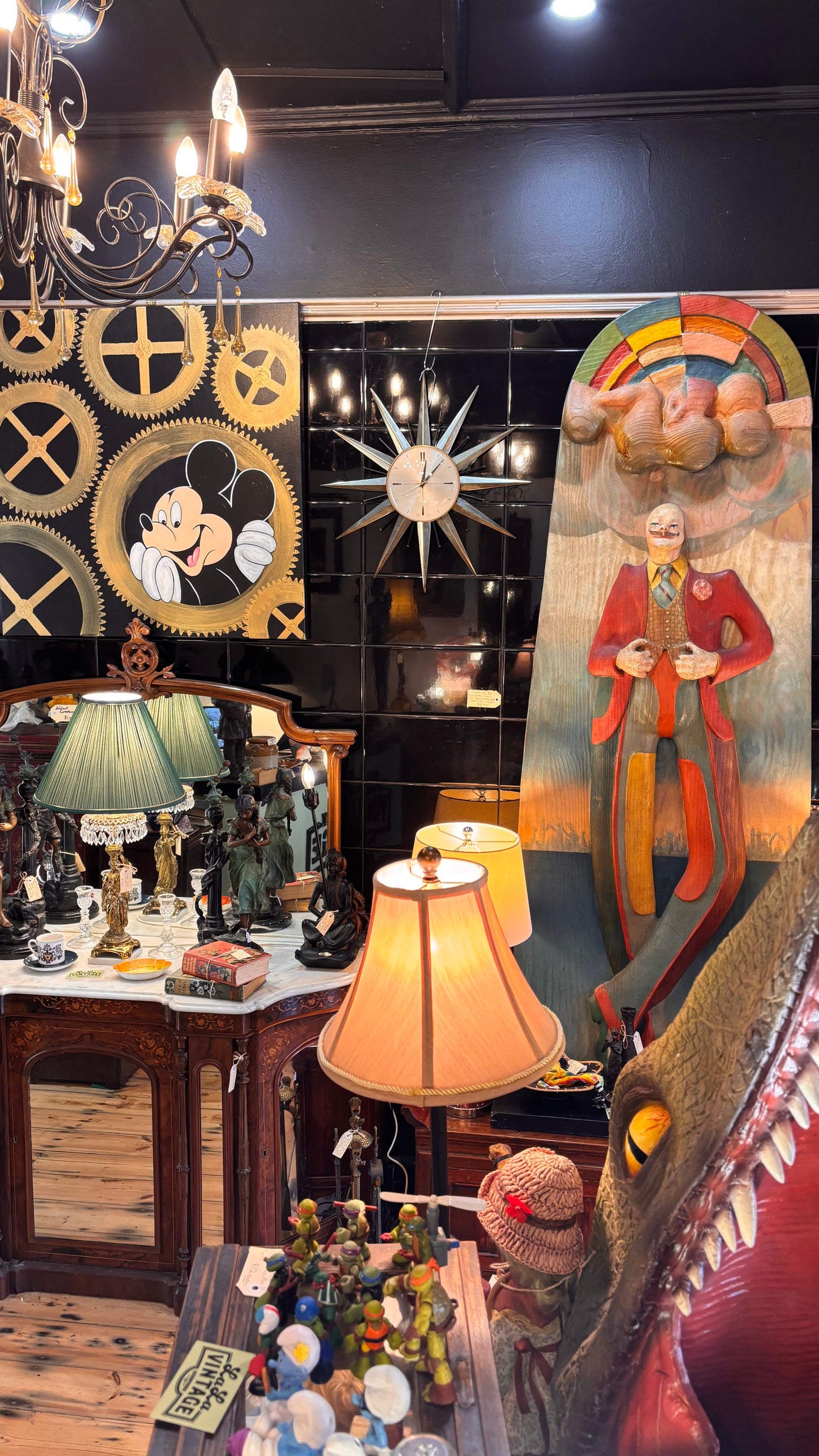 Vintage 1960s Metamec Starburst Wall Clock – Working Mid-Century Nickel & Black Design (60cm)