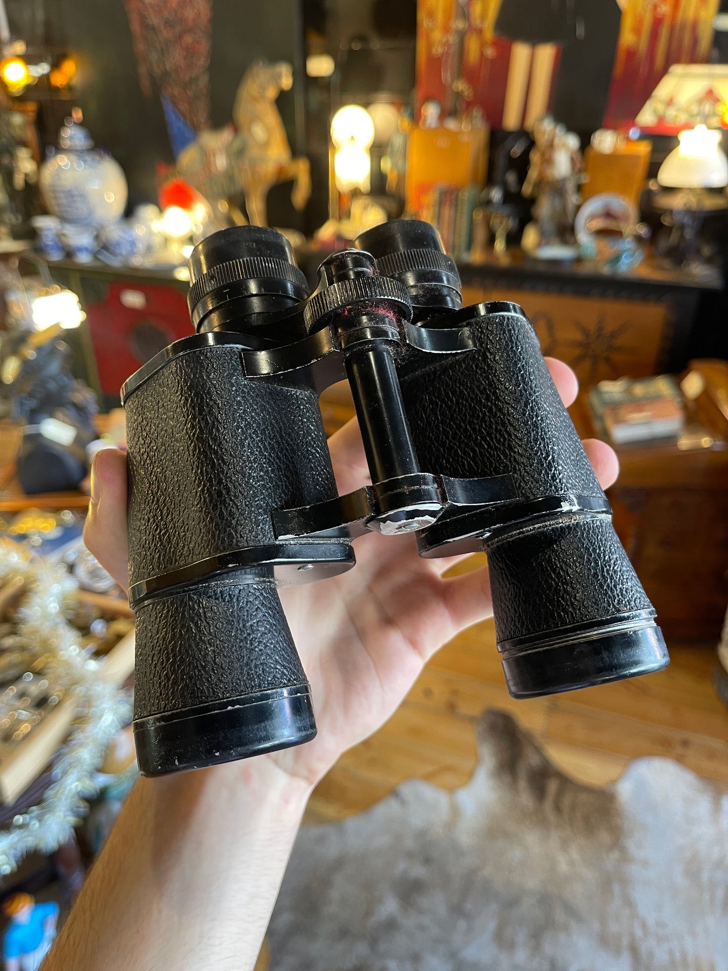 Vintage Ancron Coated Lens Binoculars 7x35 Field 6° No. 93572 with Case & Lens Caps - Circa 1950