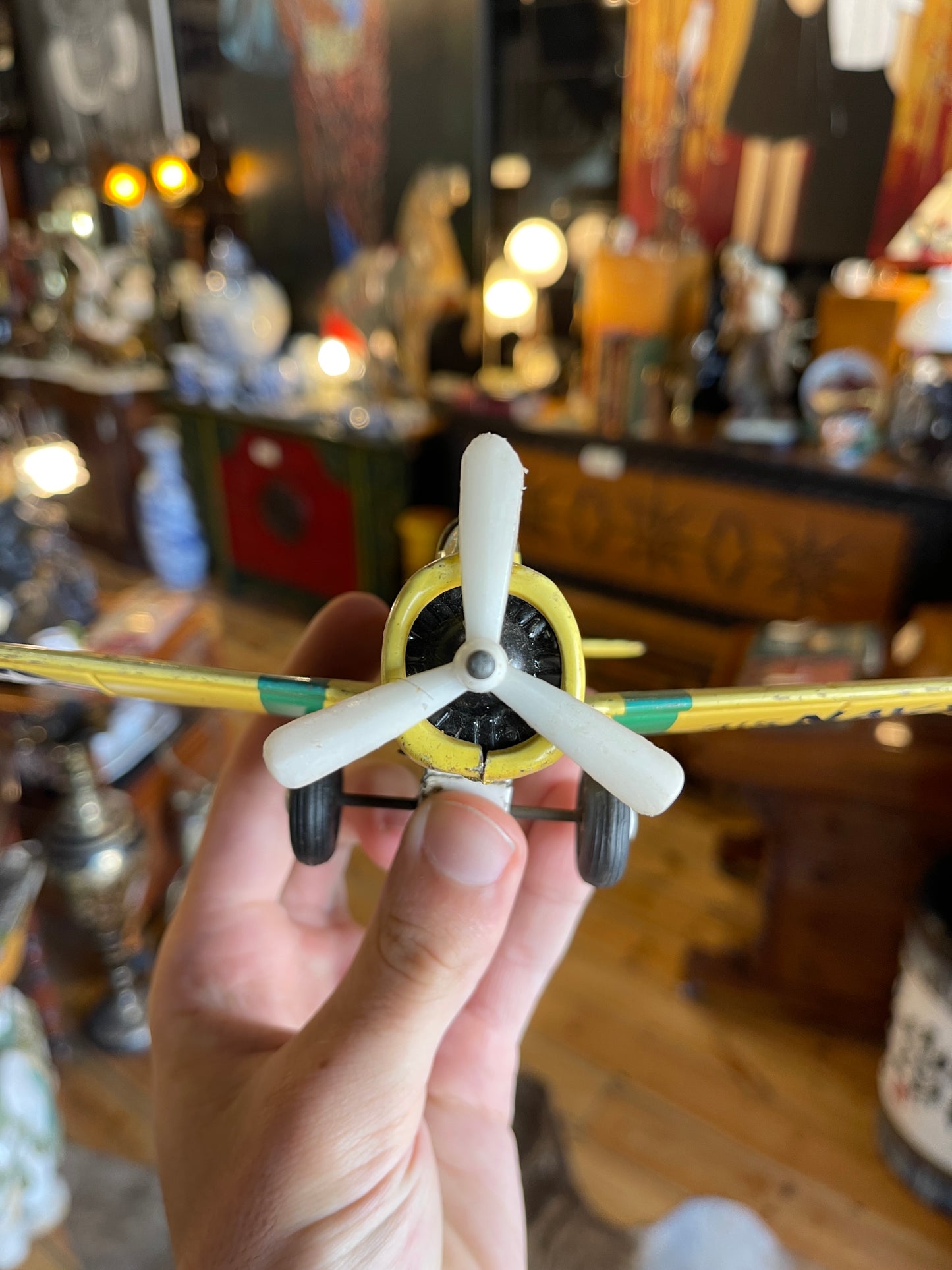 Vintage Tin Toy Navy Plane ATU-398 – Made in Japan