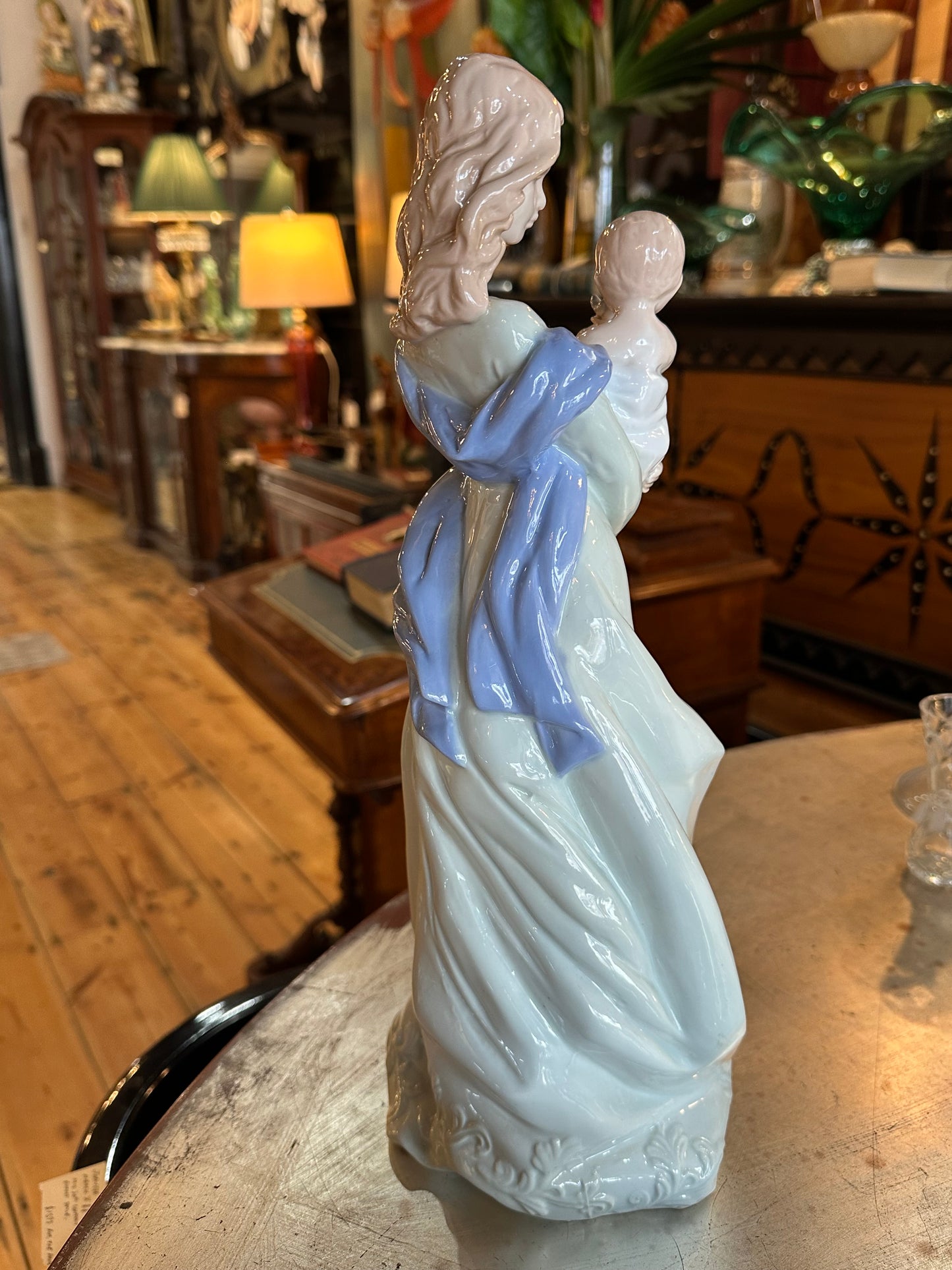 Lady with Child Porcelain Figurine