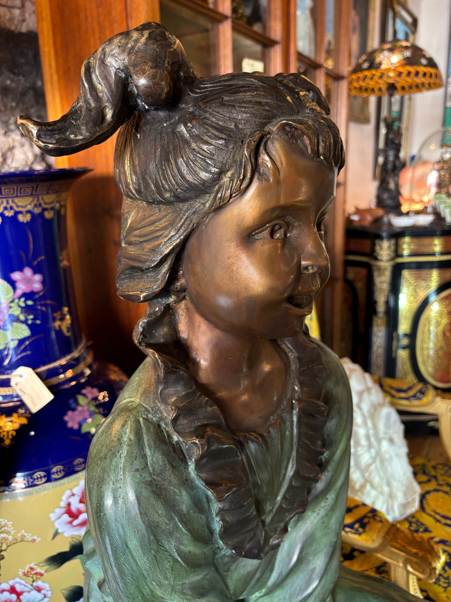 Life Size Bronze Leapfrog Children Sculpture | Monumental Garden Bronze Statue | 135cm