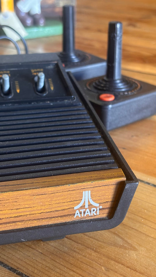 Vintage Atari 2600 “Heavy Sixer” Console + Original PSU + Joysticks | Tested