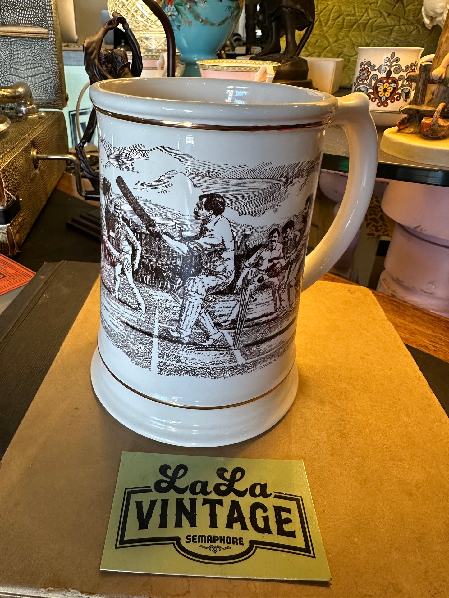 “The Ashes”, Franklin Porcelain Centenary Tankard 1882-1982