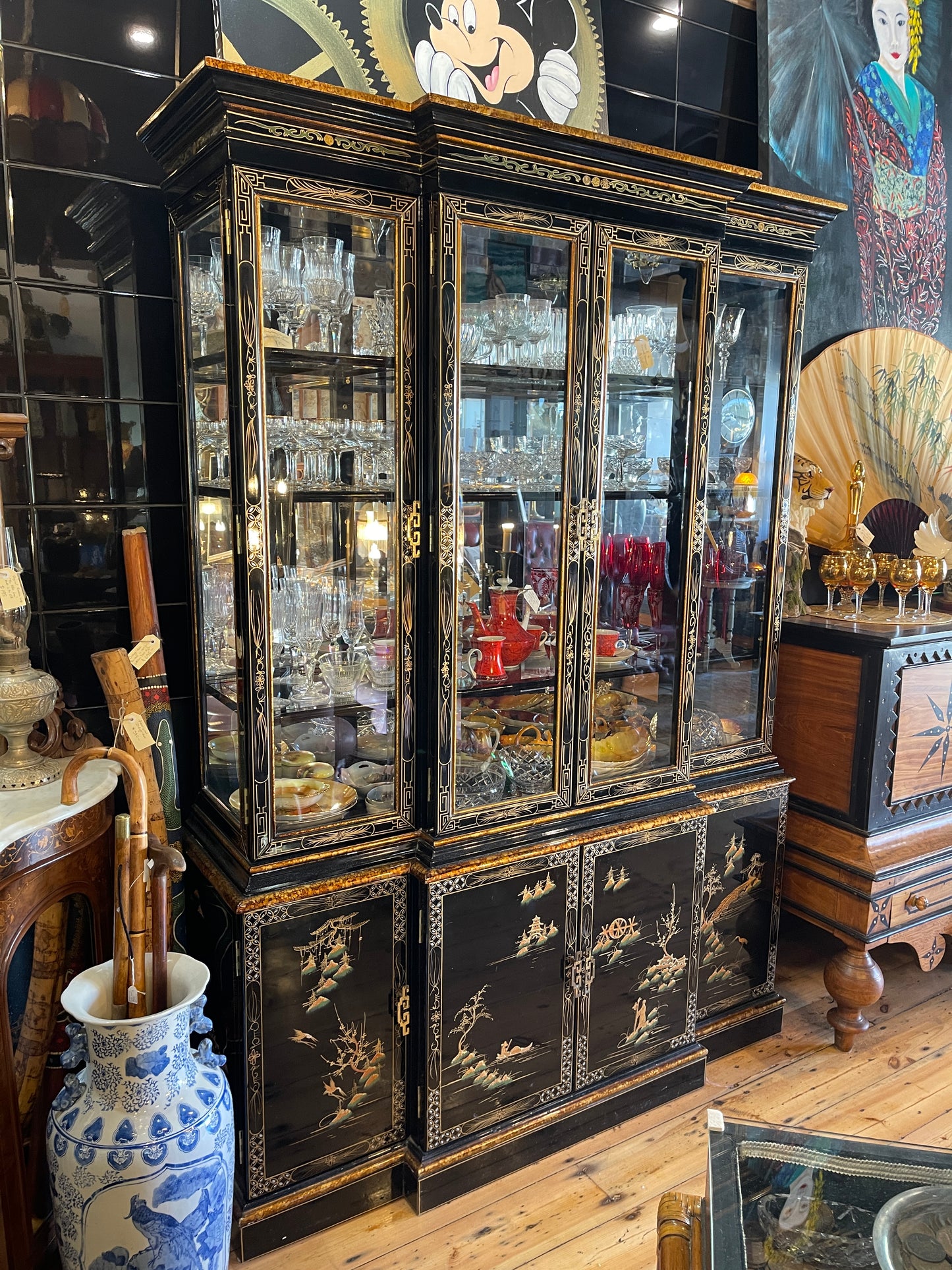 Substantial Chinese Display Cabinet