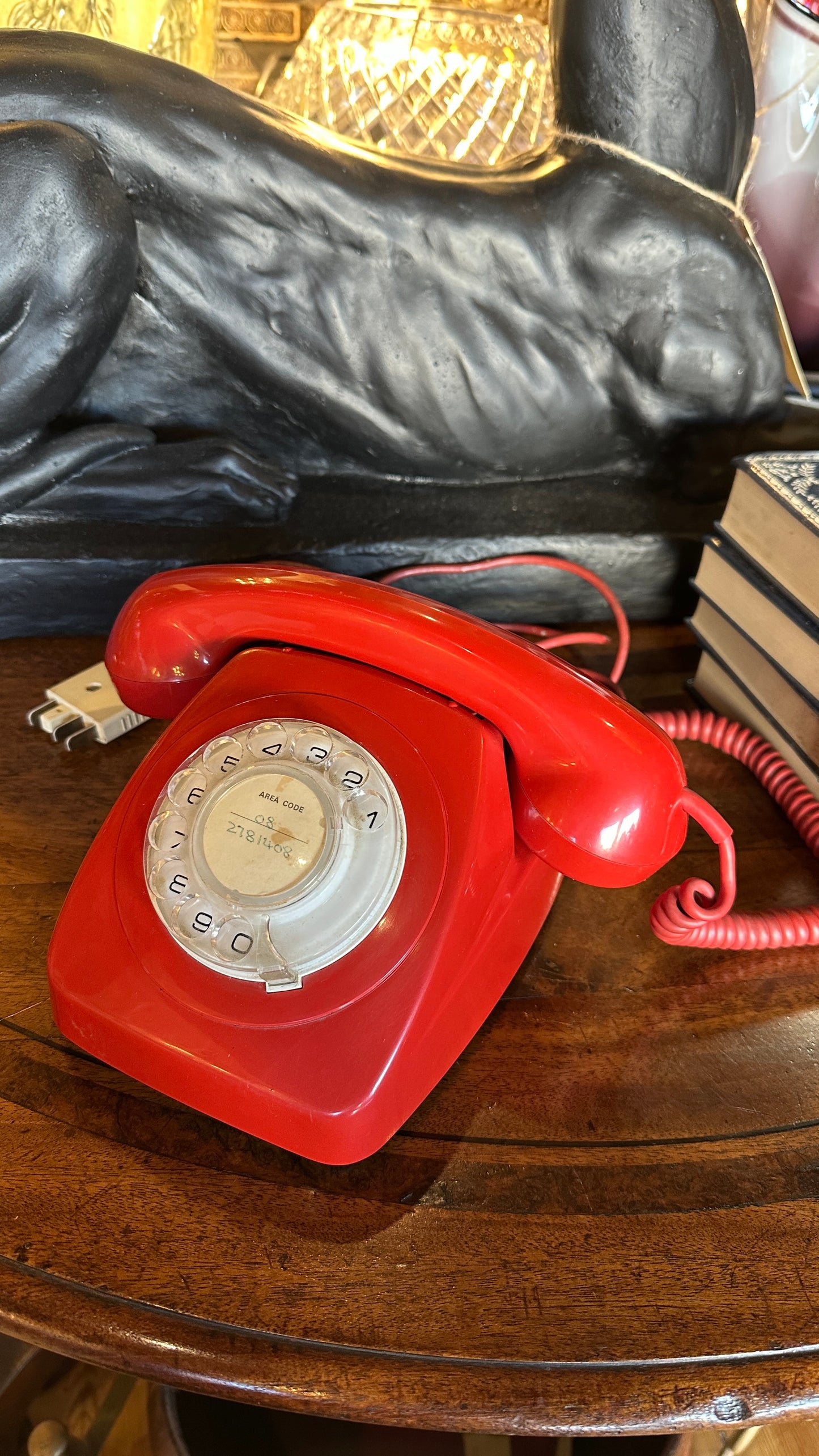 Vintage Red Rotary Phone, 1974