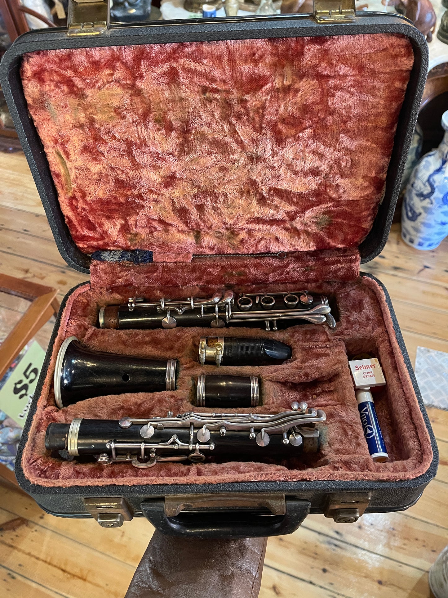 c.1950s Herbert Wurlitzer Clarinet with Original Case, German-Made