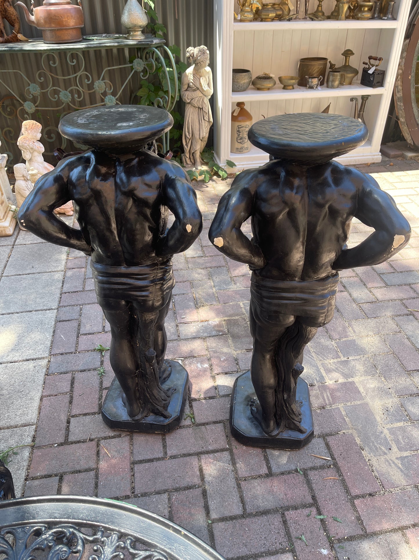 Pair of Large Atlas Pedestals ($295 each)