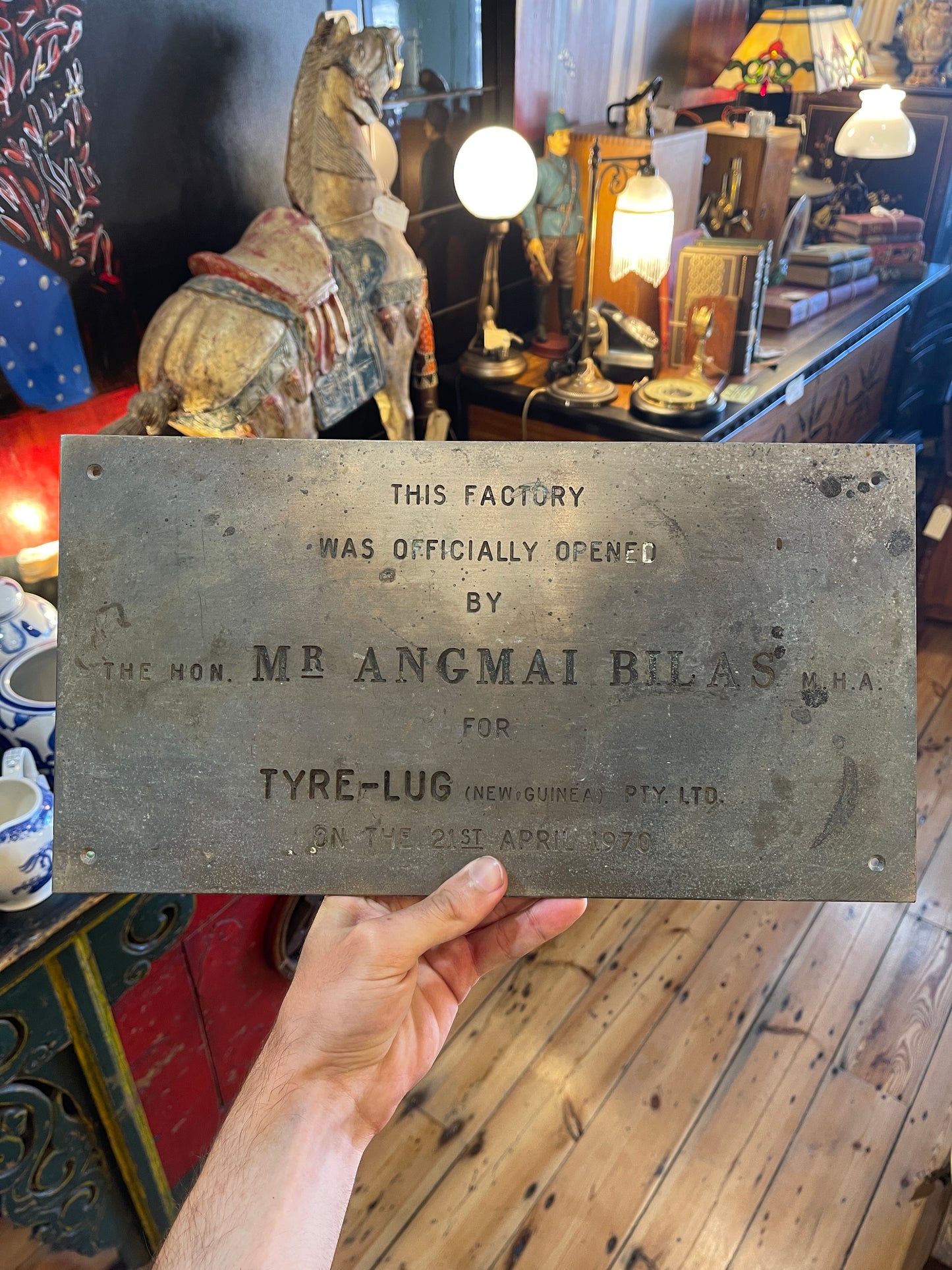 1970 Commemorative Building Plaque - Tyre-Lug Factory Opening