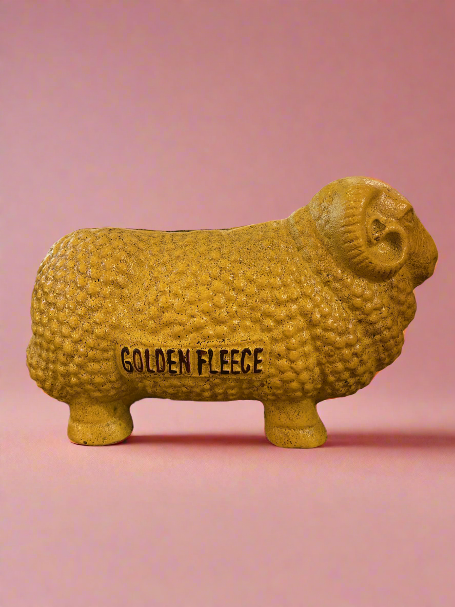 Large ‘Golden Fleece’ Cast Iron Coin Bank