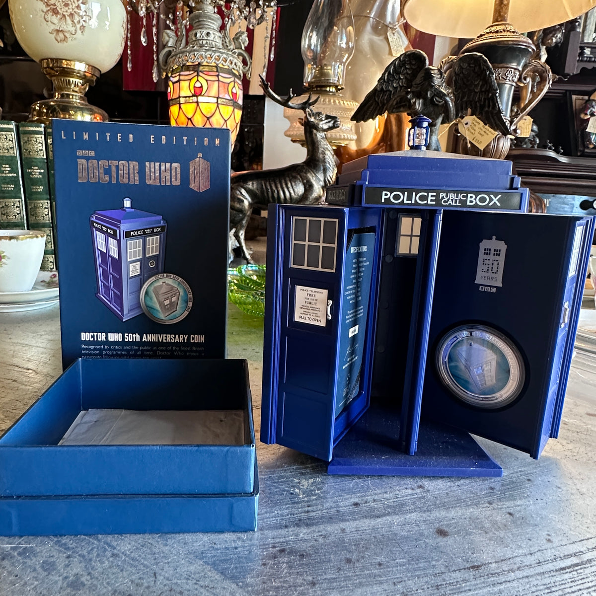 2013 Doctor Who 50th Anniversary 1oz Silver Proof Coin Niue $2 - TARDIS Box Cased, New Condition
