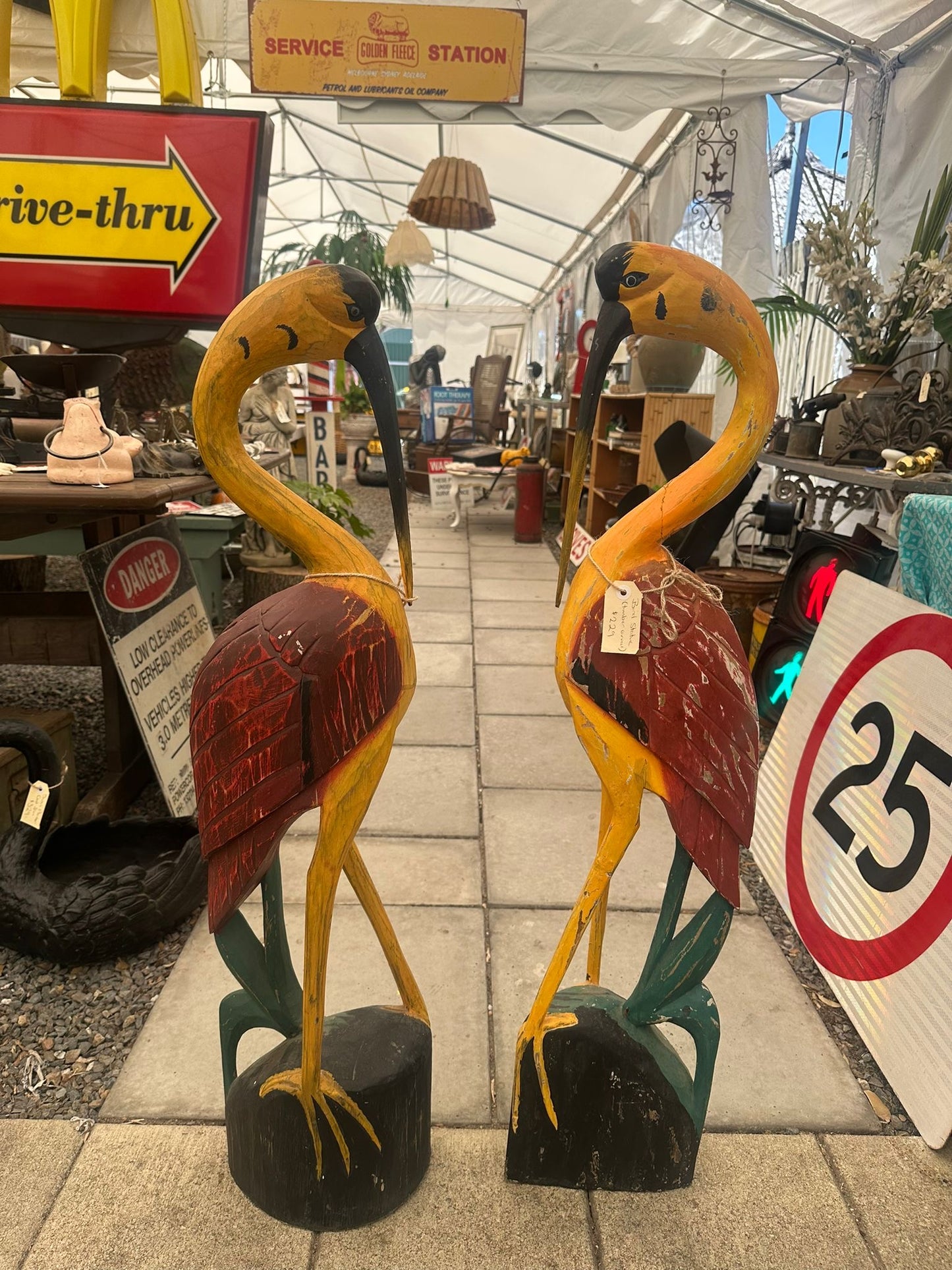 Bird statue (Timber-carved) Sold Separately